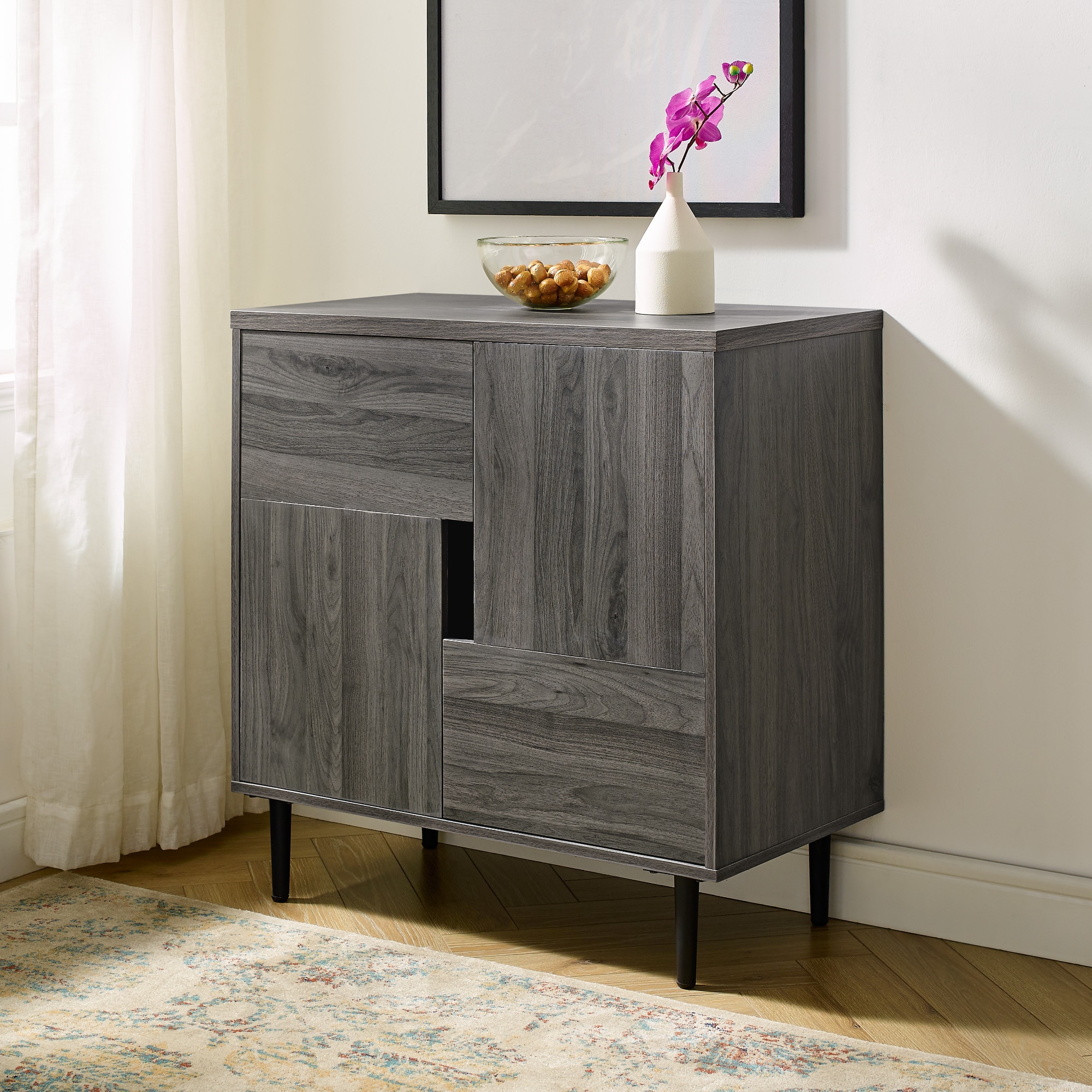 Walker Edison Modern Slate Gray Console Table in the Console Tables ...