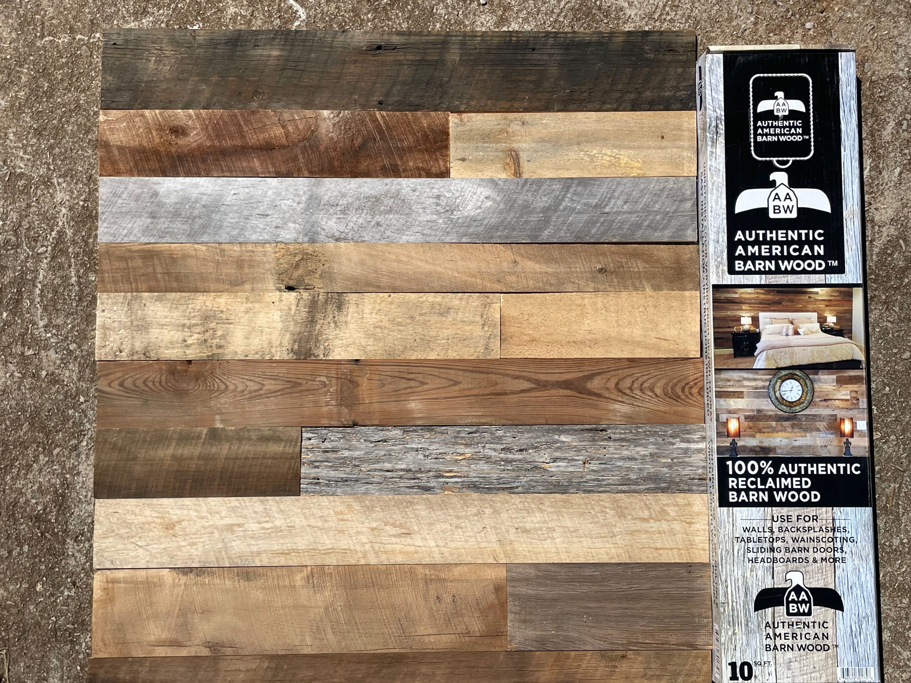 Reclaimed Barnwood Wall Planks, Variety Bundle Pack –
