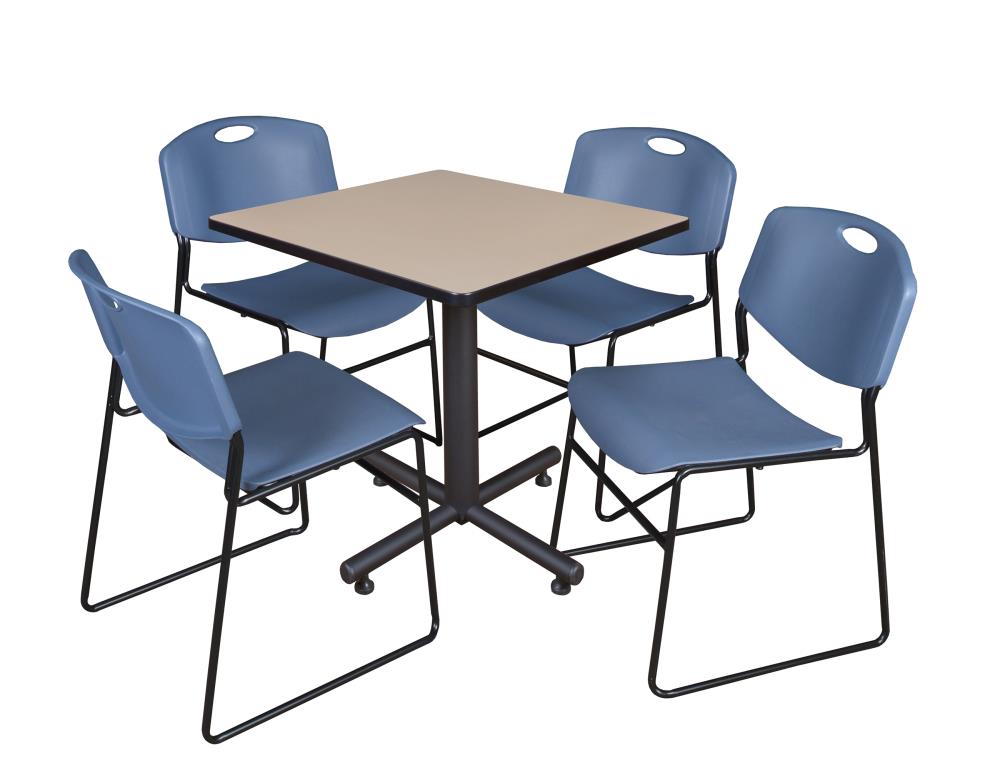 Regency TKB3030BE44BE Breakroom Off-white 4-Person Training Table (30-in W x 29-in H)