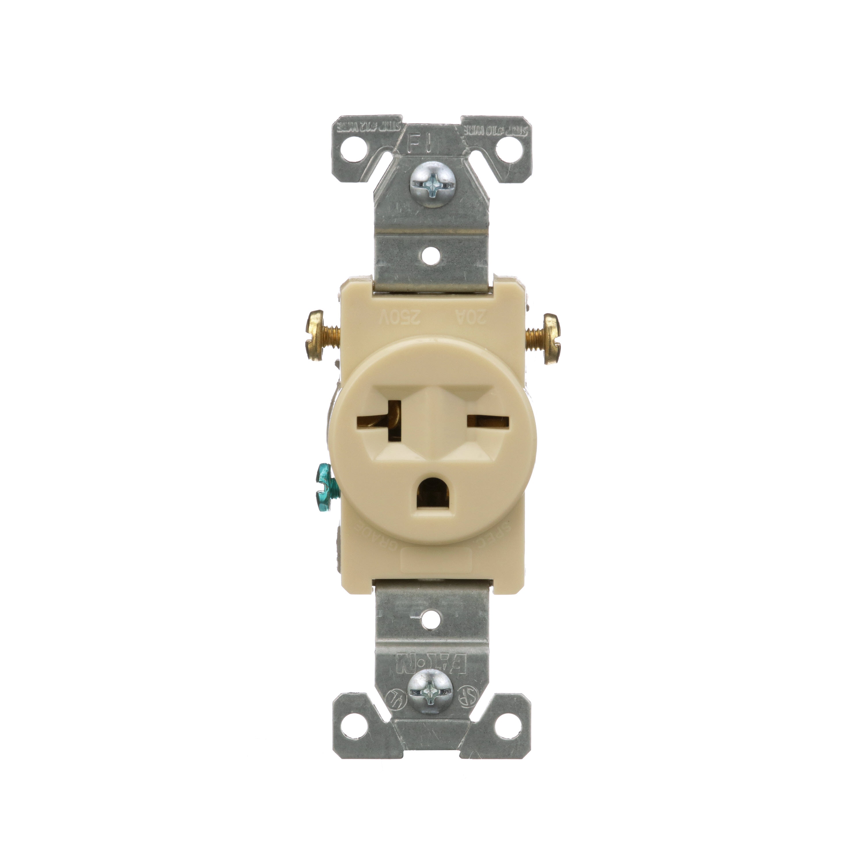 Eaton 1876V-BX-LW 20 -Amp 250-volt Commercial Round Outlet , Ivory