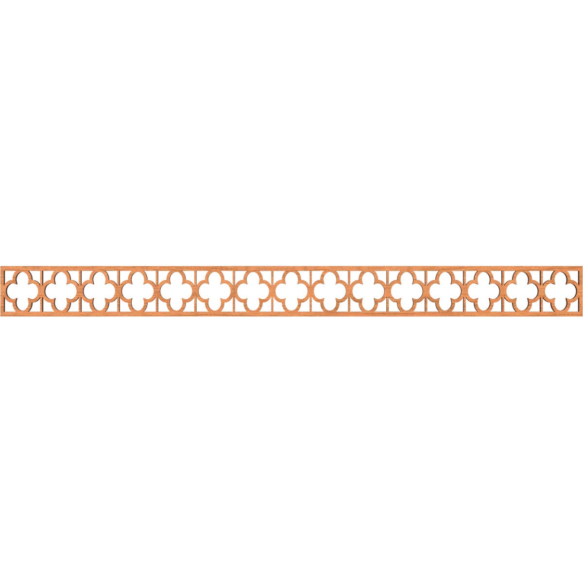 Ekena Millwork MLDA04X46WDLCH Woodall Fretwork Flat Trim 4-in x 3.87-ft Cherry Brown Unfinished 2156274 Pierced Wall Panel Moulding