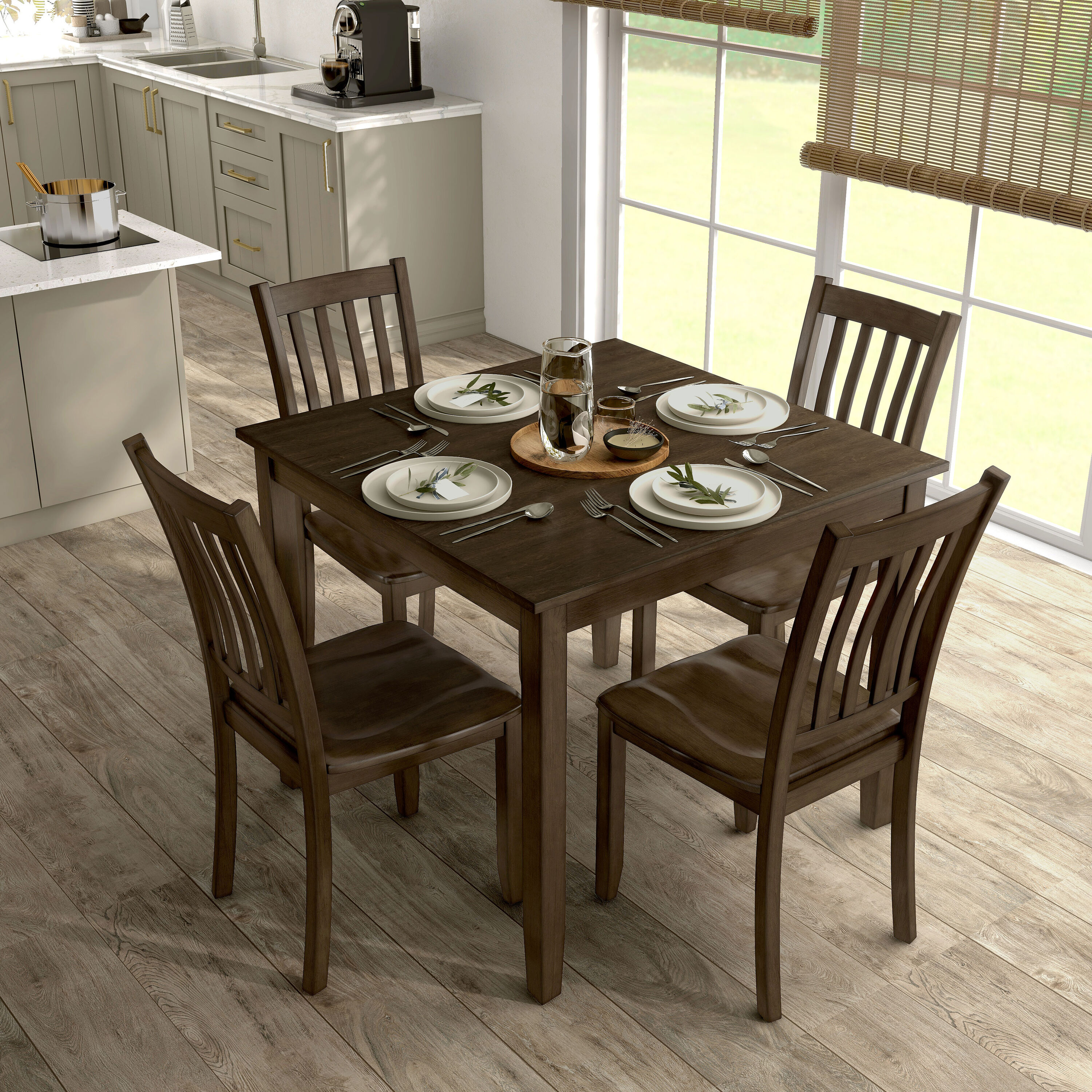 Furniture of America EC-3583WN-T-5PK Dining-Sets - View #4