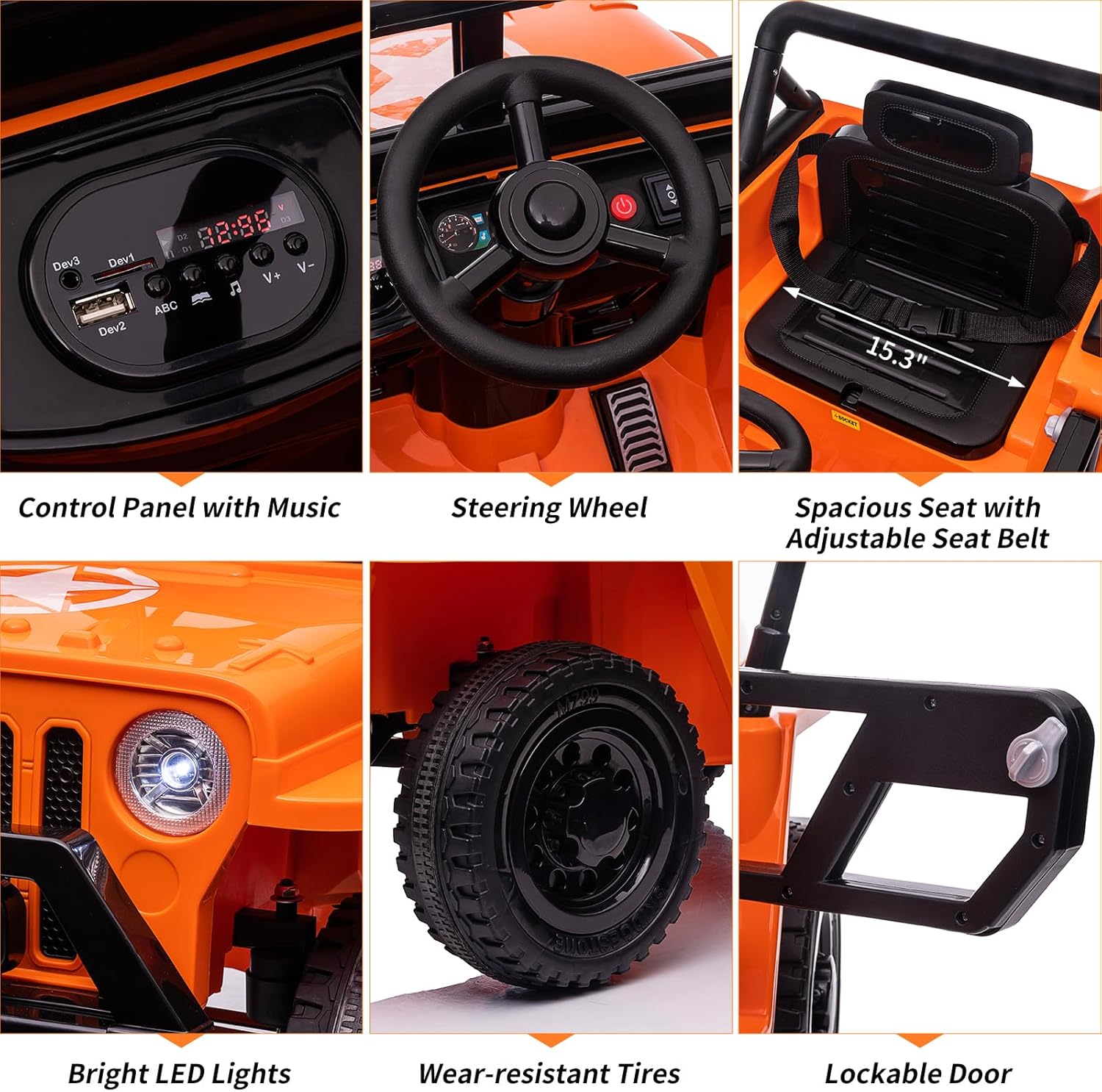 Garvee 12V Electric Ride On Truck for Kids/ Remote Control Car with MP3 ...
