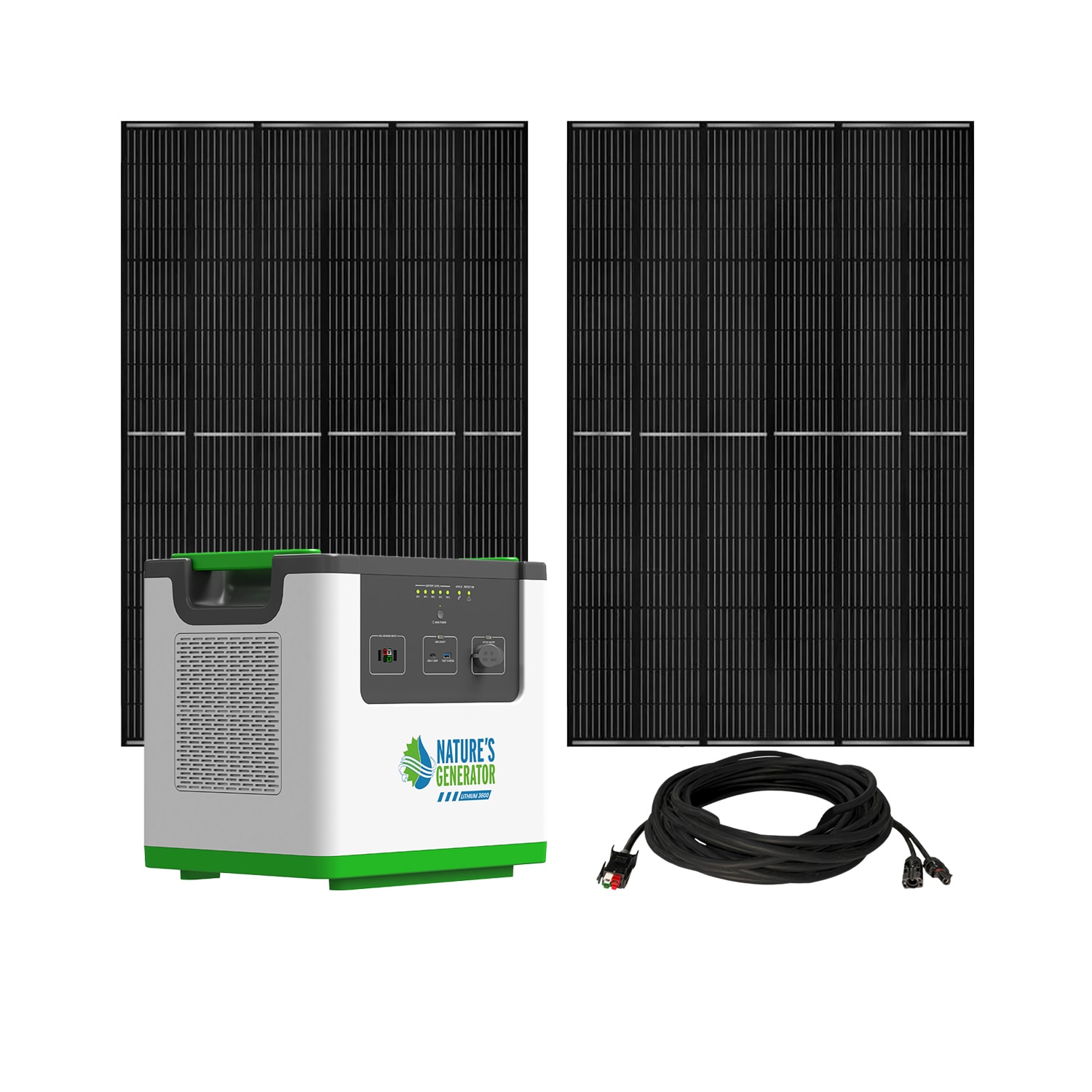 NATURE'S GENERATOR NGL36PAP Lithium 3600 3600 -Watts Portable Power Station 4 Solar Panels Included