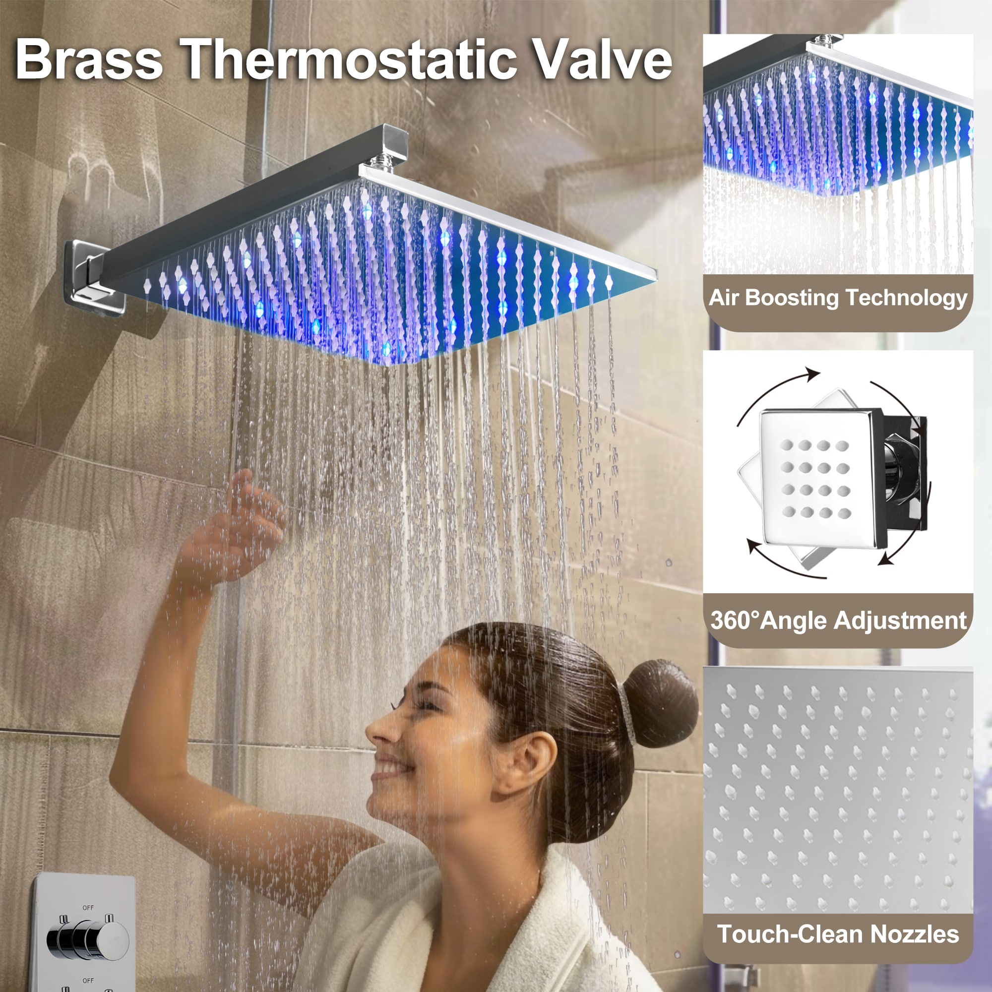 CASAINC EB-C-3-12-MB Showerhead-Bar-Panels - View #9