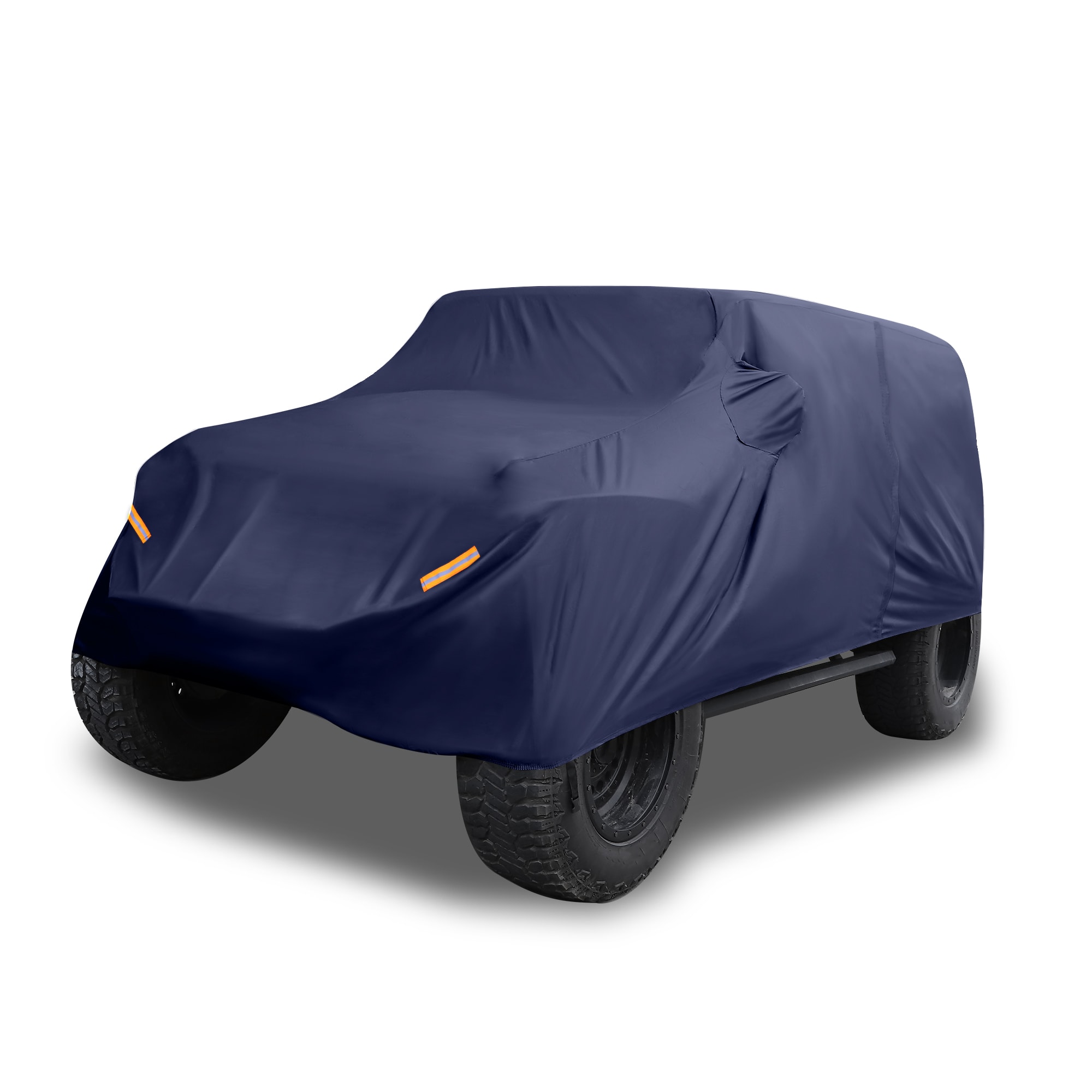 Unique Bargains SUV Car Cover Fit for Jeep Wrangler JK JL 2 Door 2007-2021 Outdoor Waterproof Sun Rain Dust Wind Snow Protection 210D Oxford Navy Blue