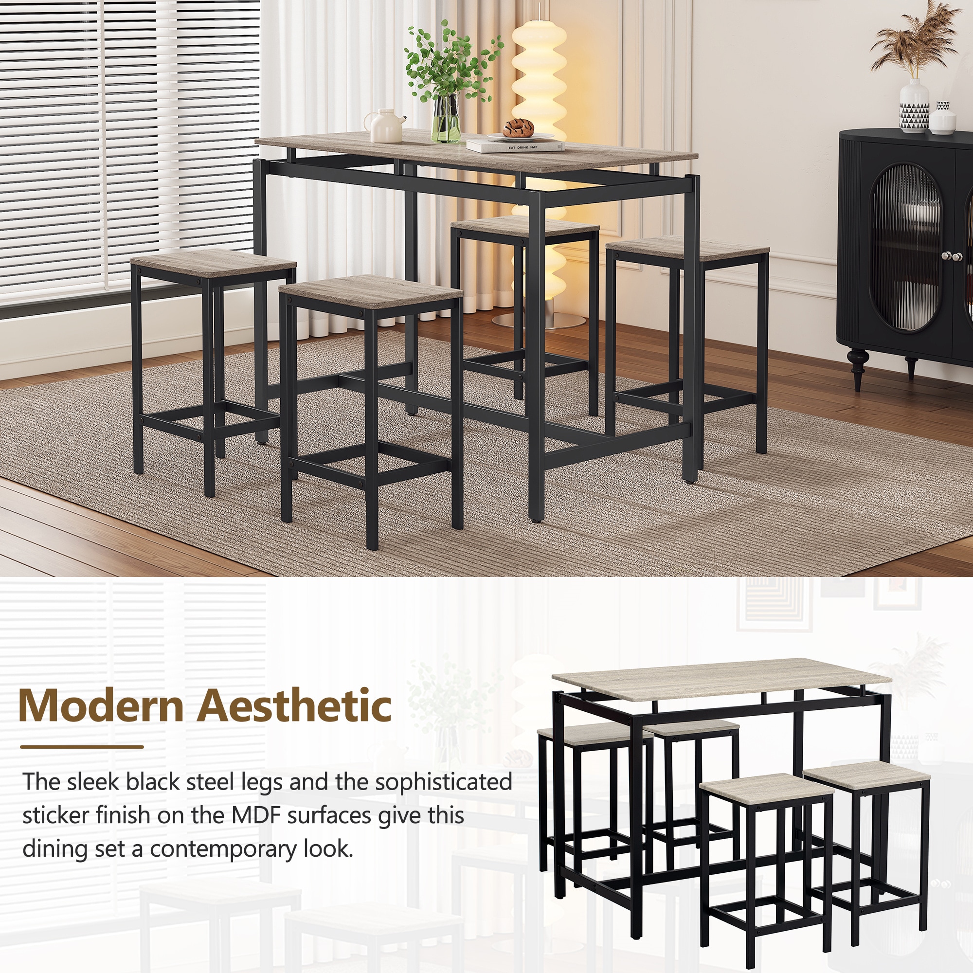 BABOOM BOM-P173160A-OR Dining-Sets - View #5