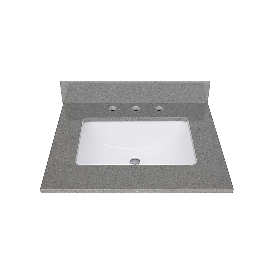 Avanity 25-in White Quartz Bathroom Vanity Top Avanity 25-in White Quartz Bathroom Vanity Top