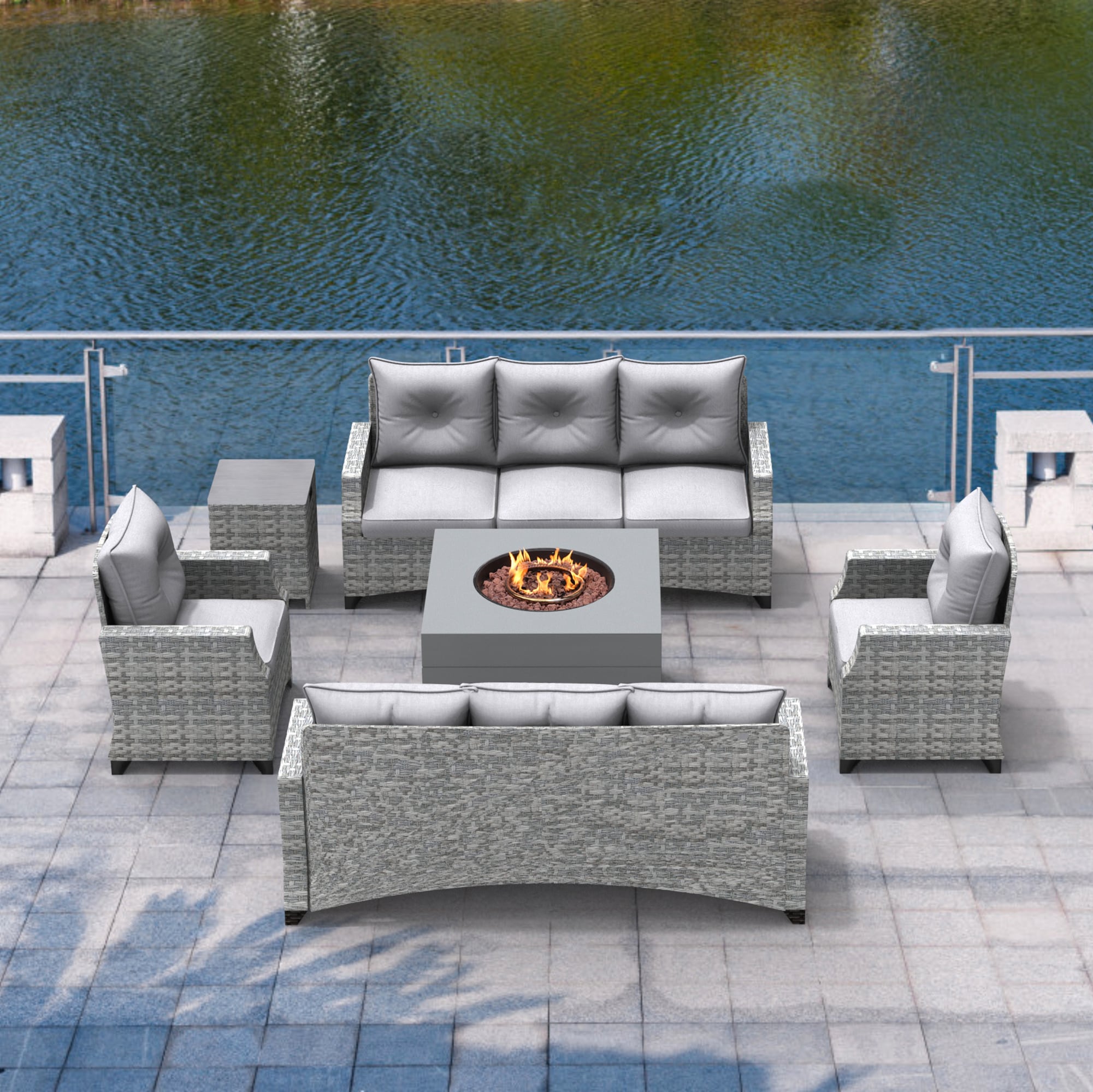 Moda Furnishings 2140-1802-3S Patio-Conversation-Sets - View #7
