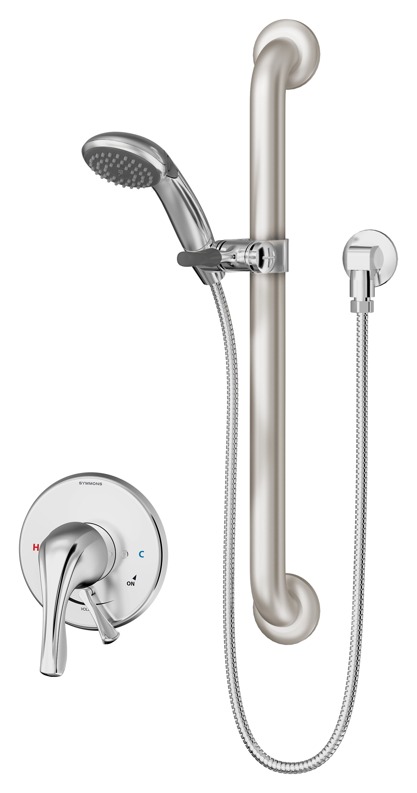 Symmons S-9603-PLR-TRM Origins Chrome 1-handle Multi-function 3.31-Inches Round Shower Faucet (Valve Not Included)