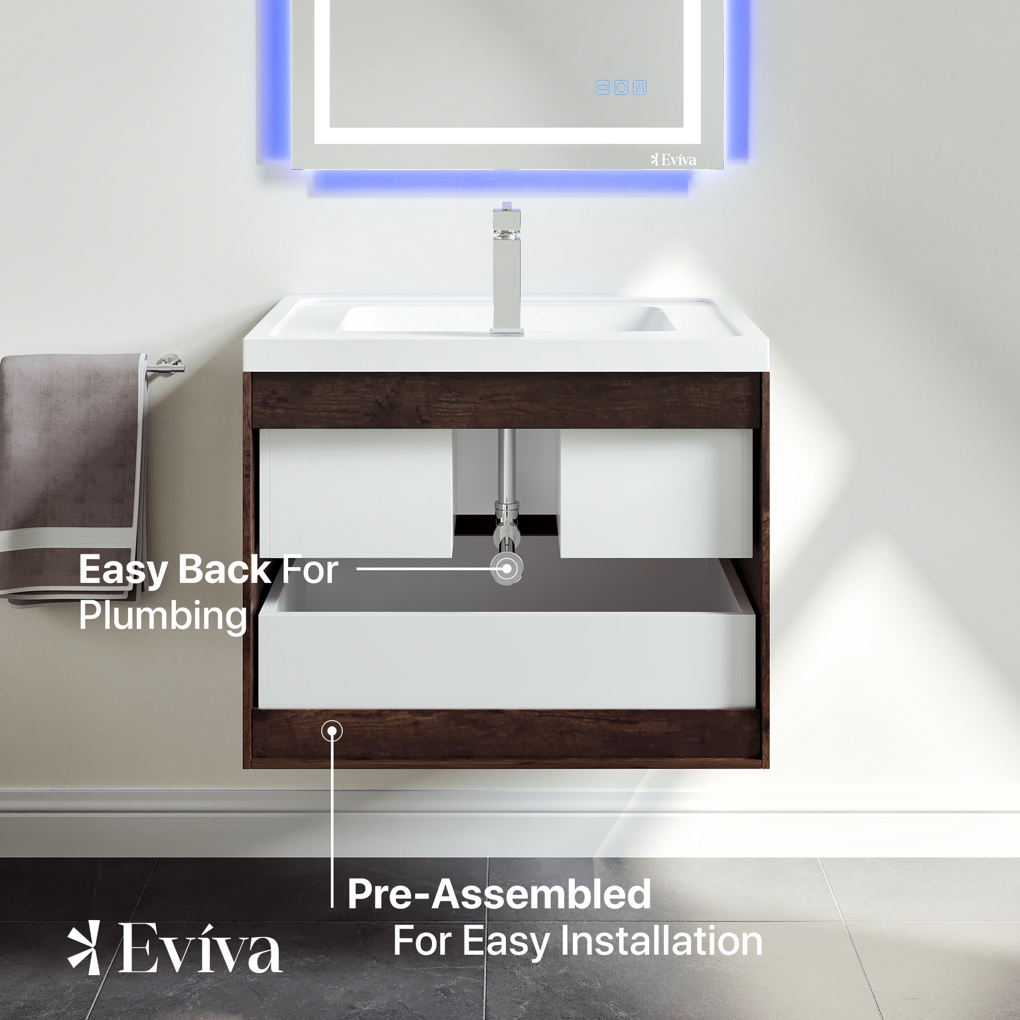 Eviva EVVN760-30RSWD-WM Bath-Vanity-Combo - View #7