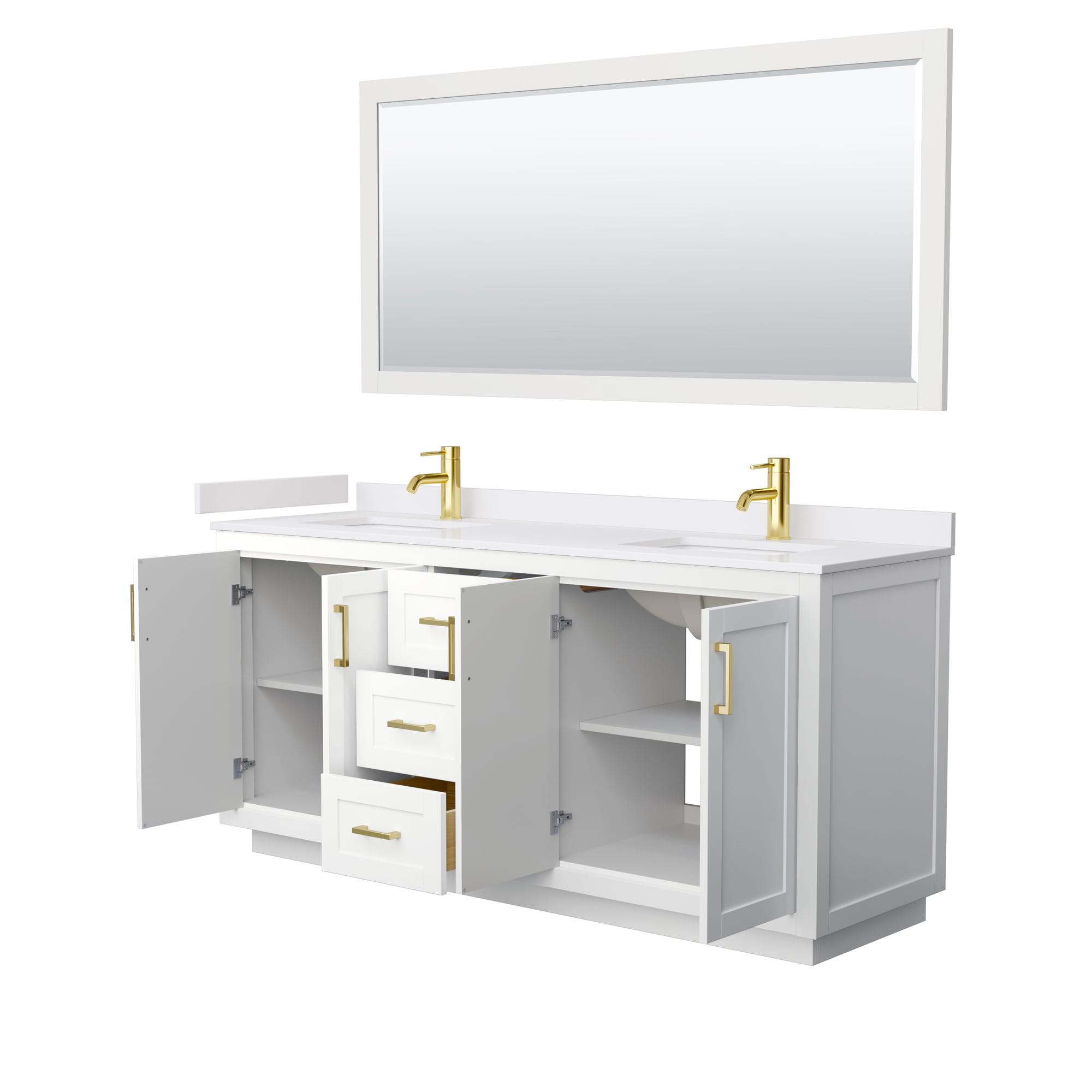 Wyndham Collection WCF292972DWGWCUNSM70 Bath-Vanity-Combo - View #3