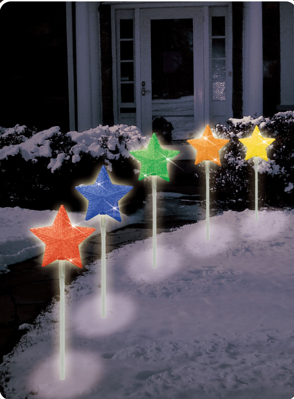Brite Star 26-Inches Freestanding Star Pathway marker with Color changing LED Lights #48-732-00
