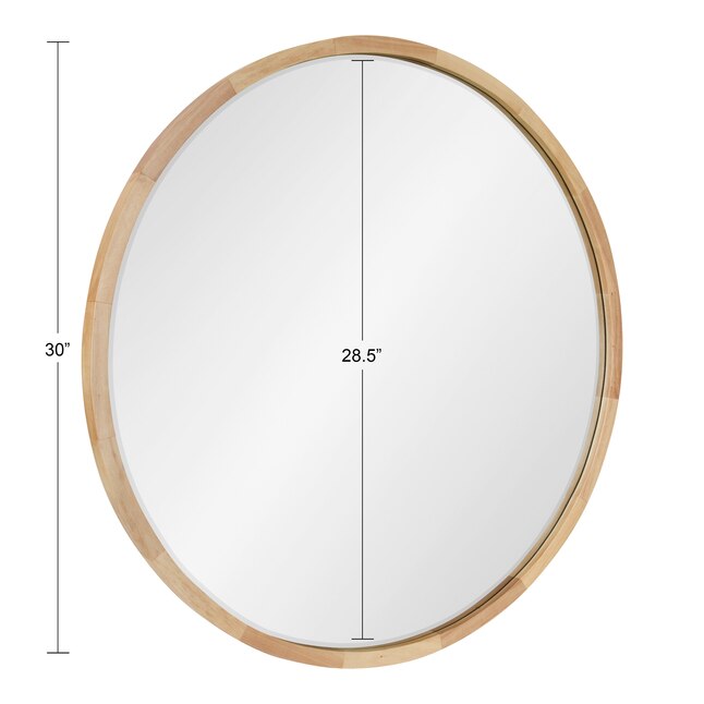 Kate and Laurel McLean 30-in W x 30-in H Round Natural Framed Wall ...