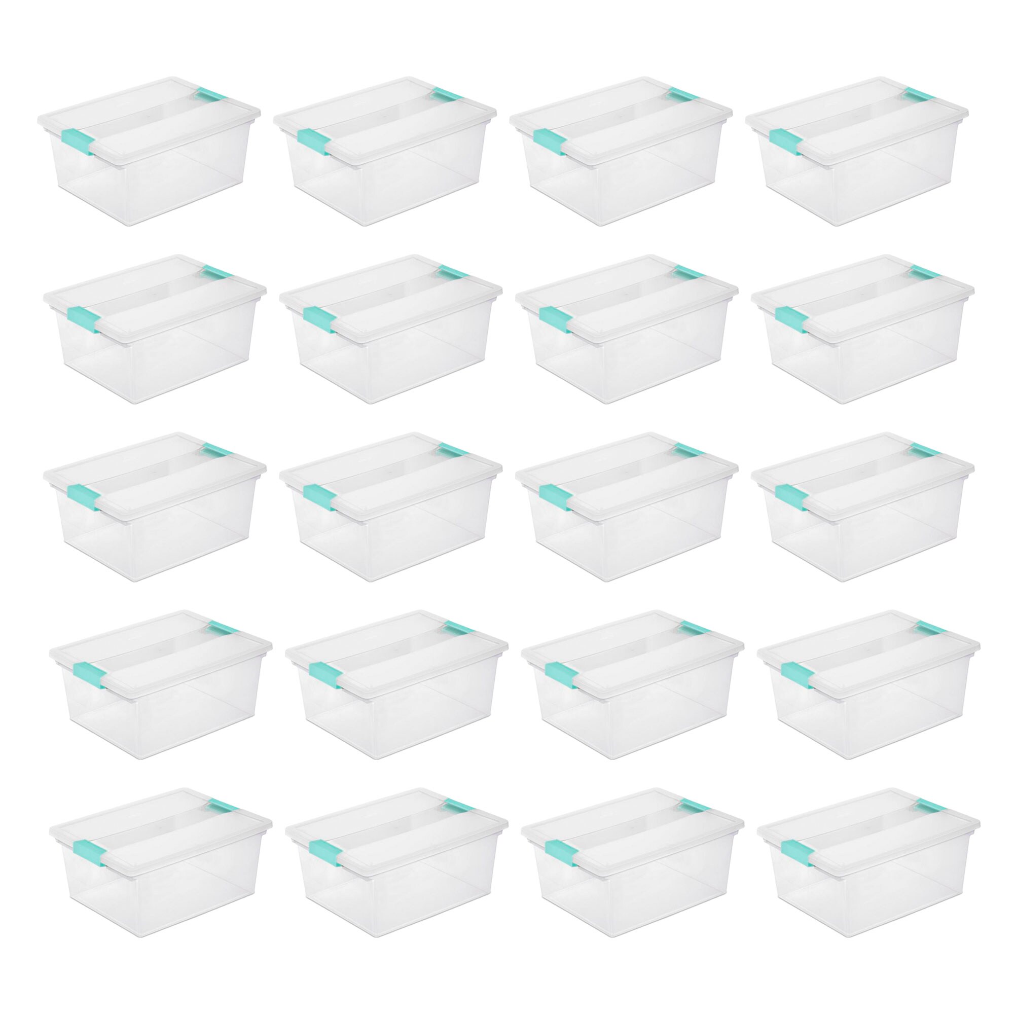 Sterilite Corporation 4-Pack Medium 13.5-Gallons (54-Quart) Clear Tote with  Latching Lid in the Plastic Storage Containers department at