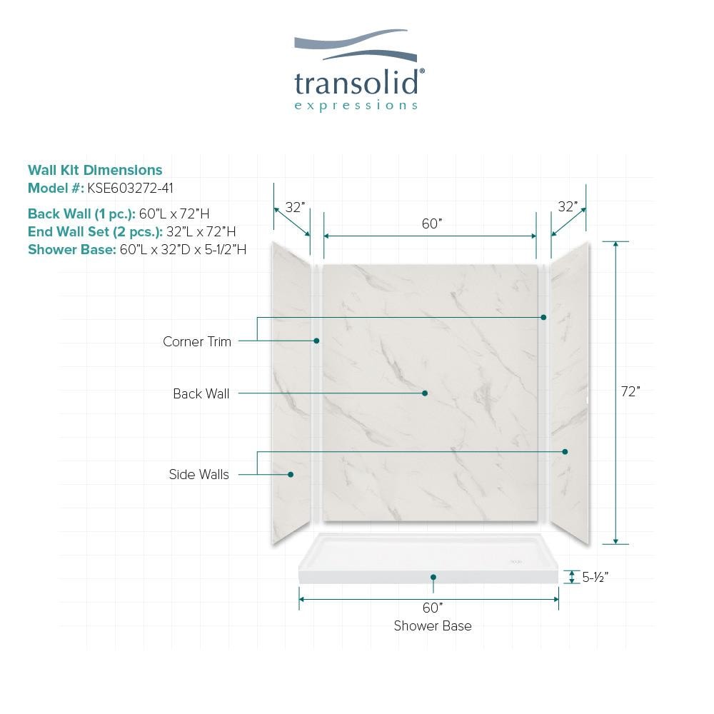 Transolid KSE603272-41 Alcove-Shower-Kit - View #2