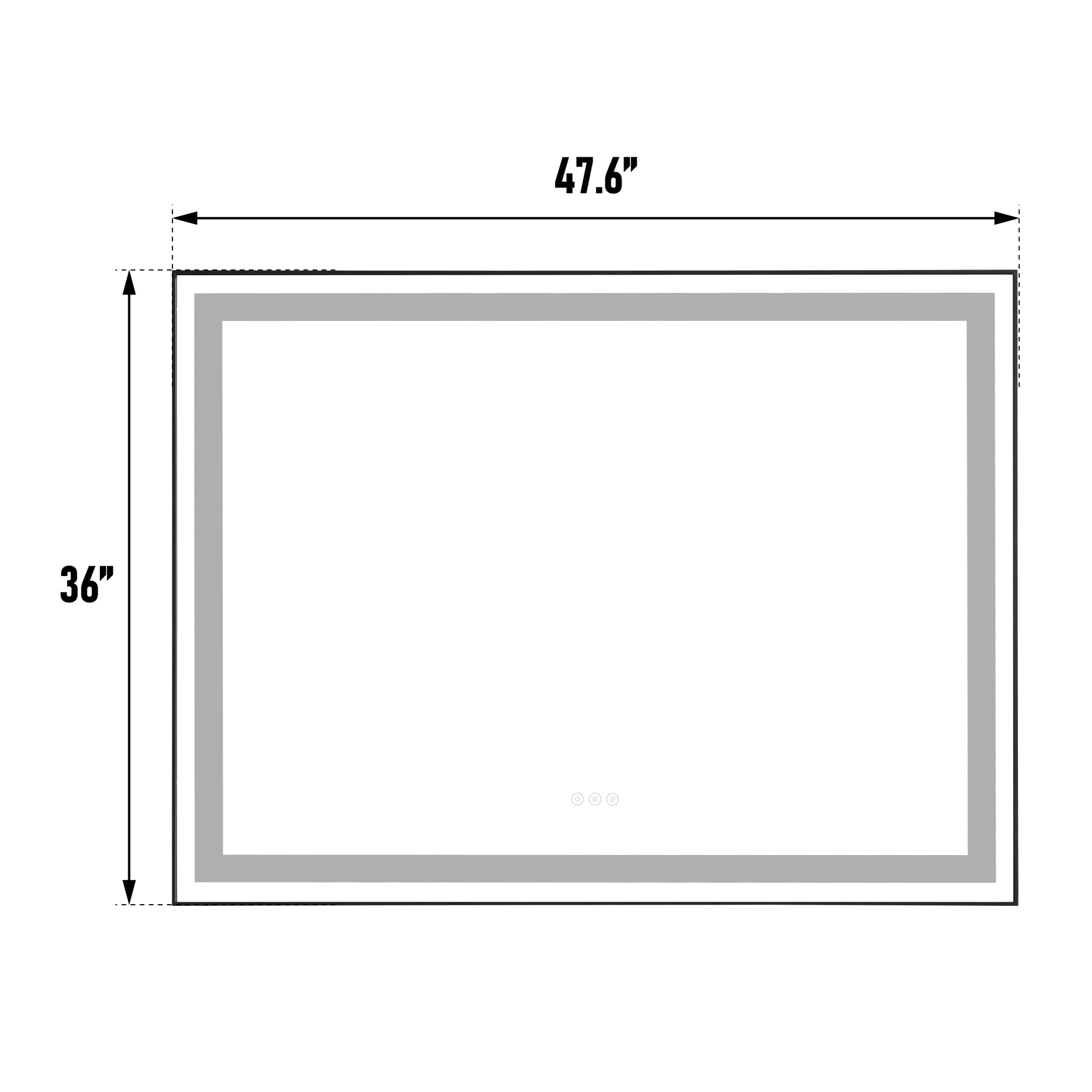 Forclover HE-31MK4836 Framed-Bath-Mirrors - View #3
