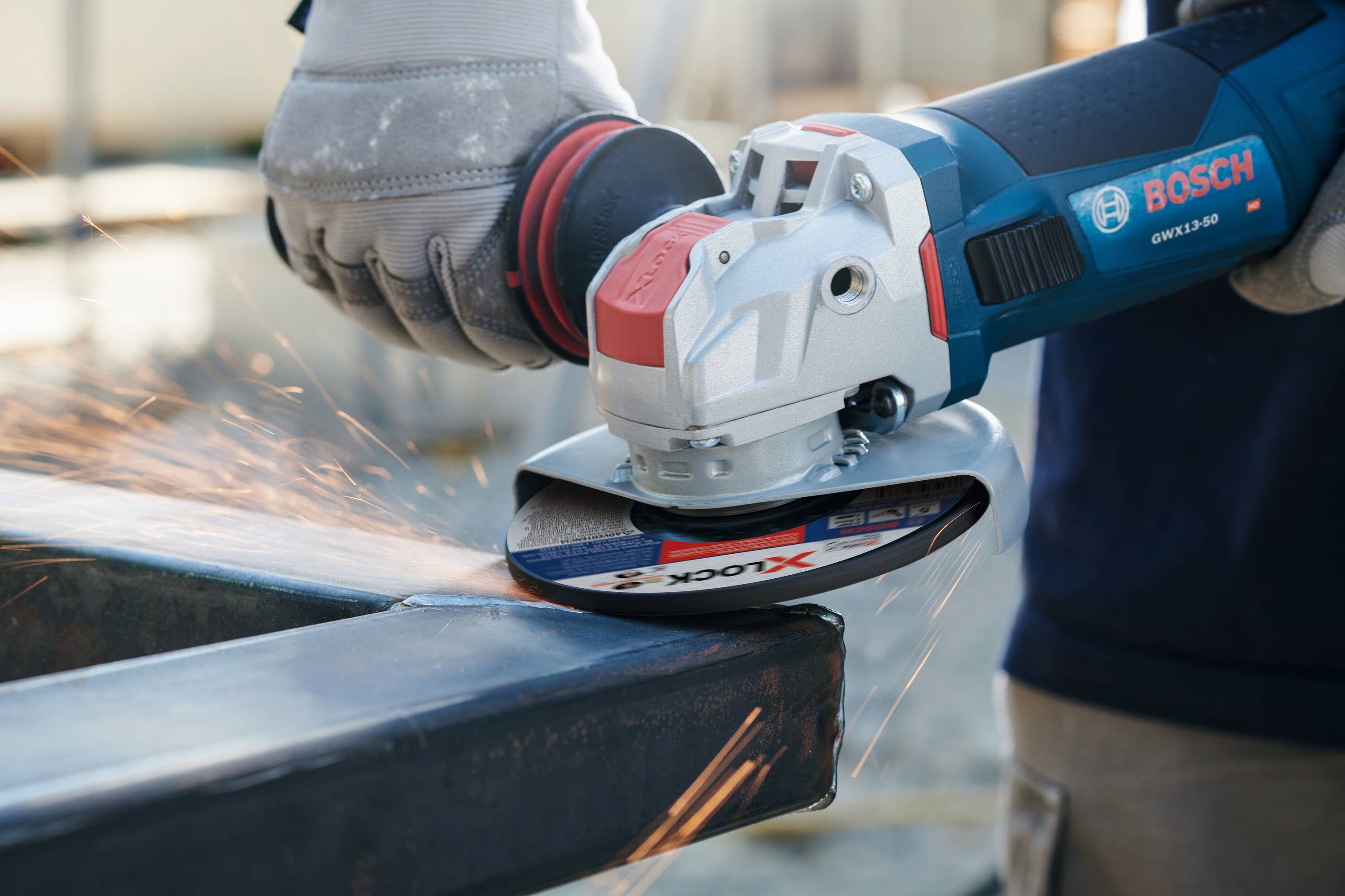 Bosch X-LOCK 4.5-in Paddle Switch Corded Angle Grinder in the Angle ...