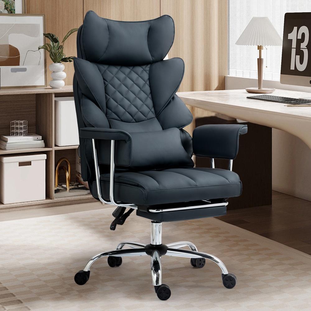 DYHOME - Ergonomic Office Chair 500LBS Heavy Duty PU Leather Executive Desk Chair Reclining Compu...