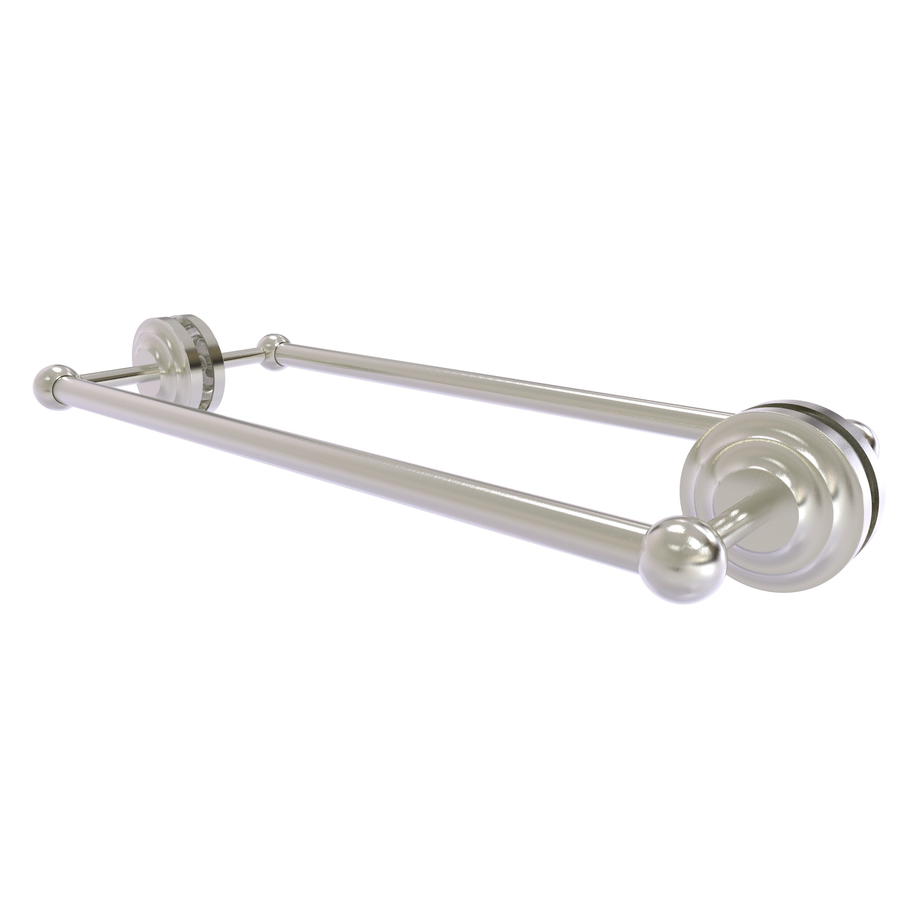 Allied Brass QN-41-BB-18-SN Que New 18-in double Satin Nickel Wall mount Double Towel Bar