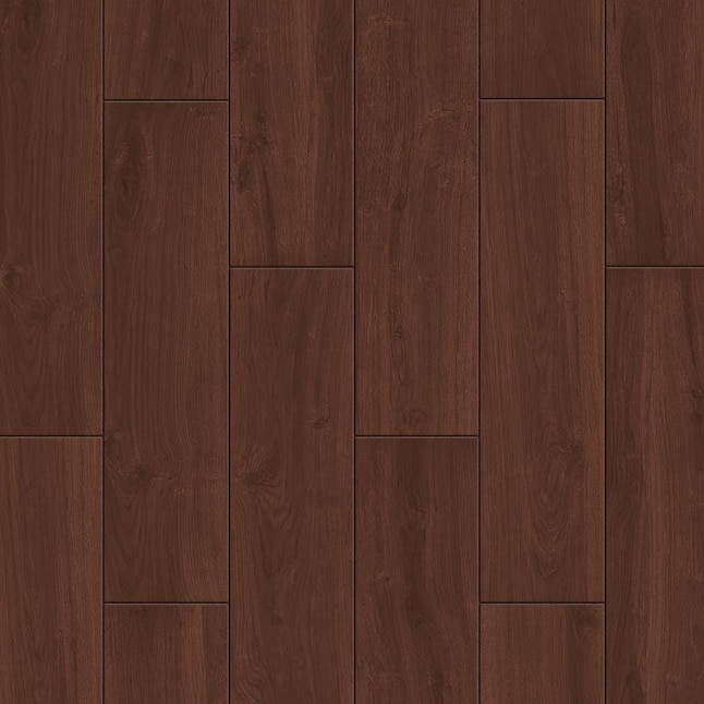 Style Selections Serso Black Walnut 6, Wood Look Porcelain Tile Vs Vinyl Plank Flooring