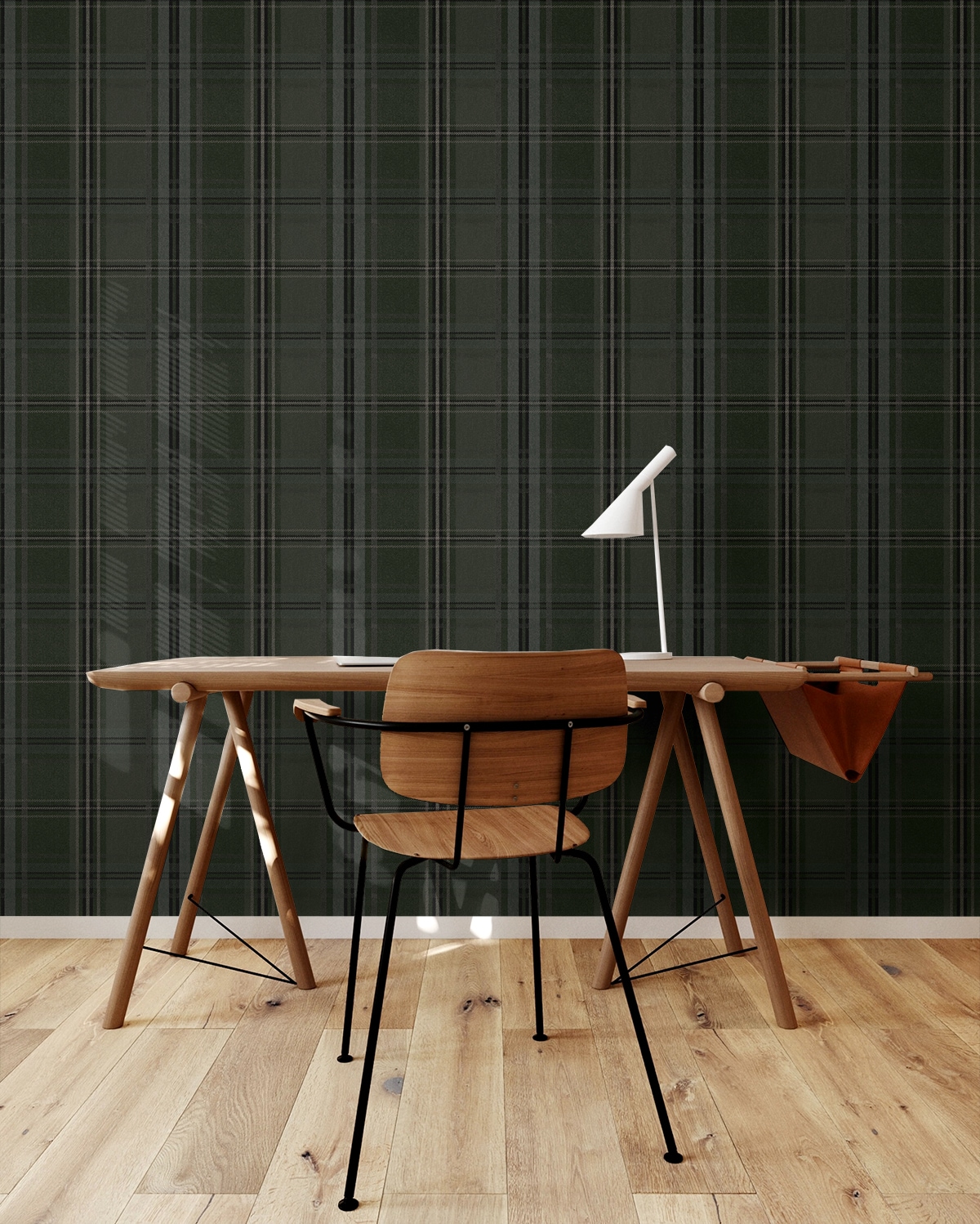 Evergreen Plaid Self-Adhesive Vinyl Wallpaper Roll