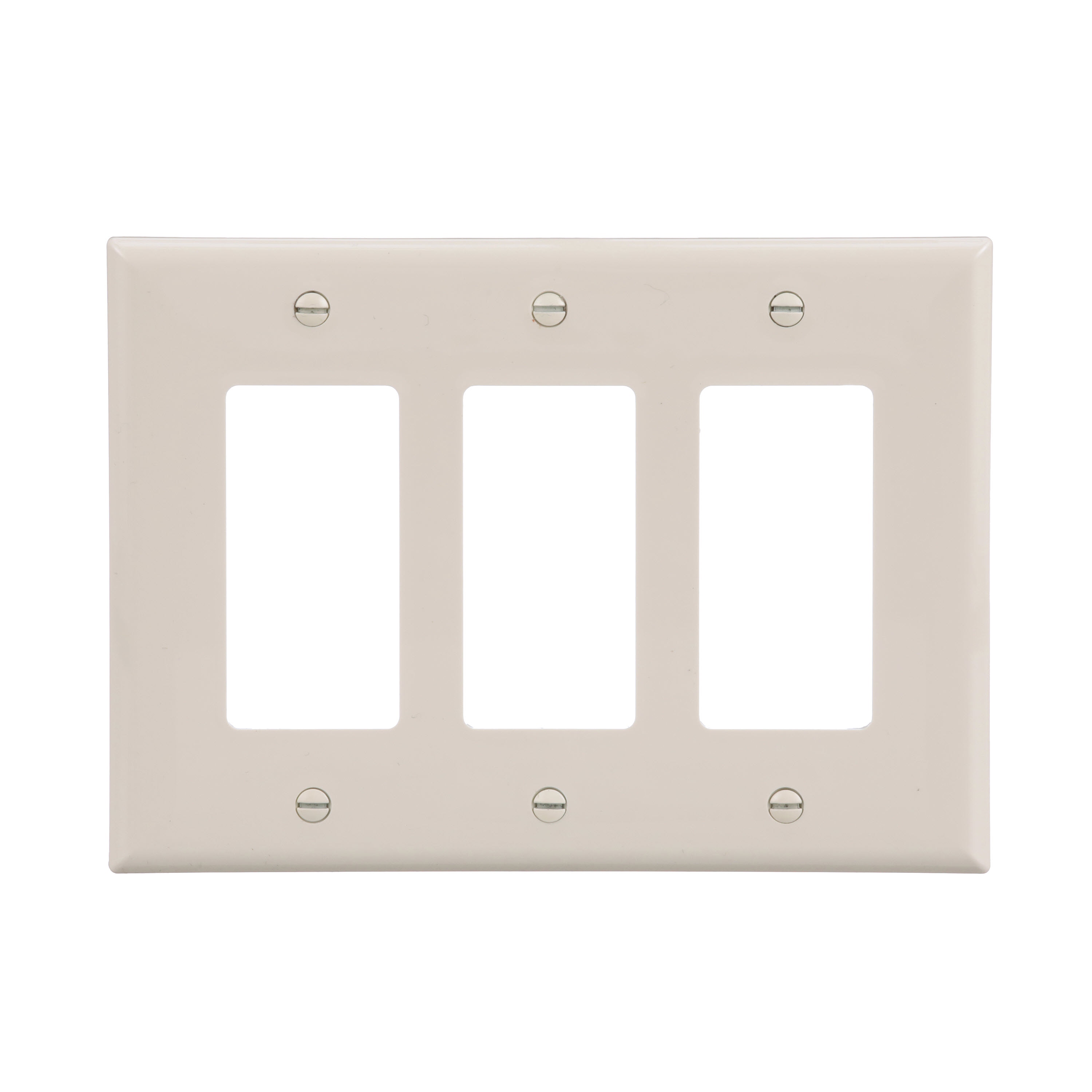 Eaton PJ263LA-F-LW 3 -Gang Midsize Size Light almond Polycarbonate Indoor Decorator Wall Plate