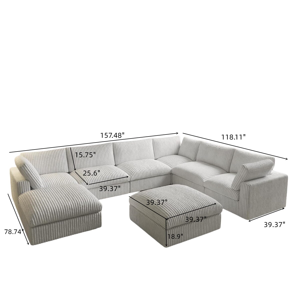 BuotiqHom DH-SF6+2-141BE Sofas-Loveseats - View #2