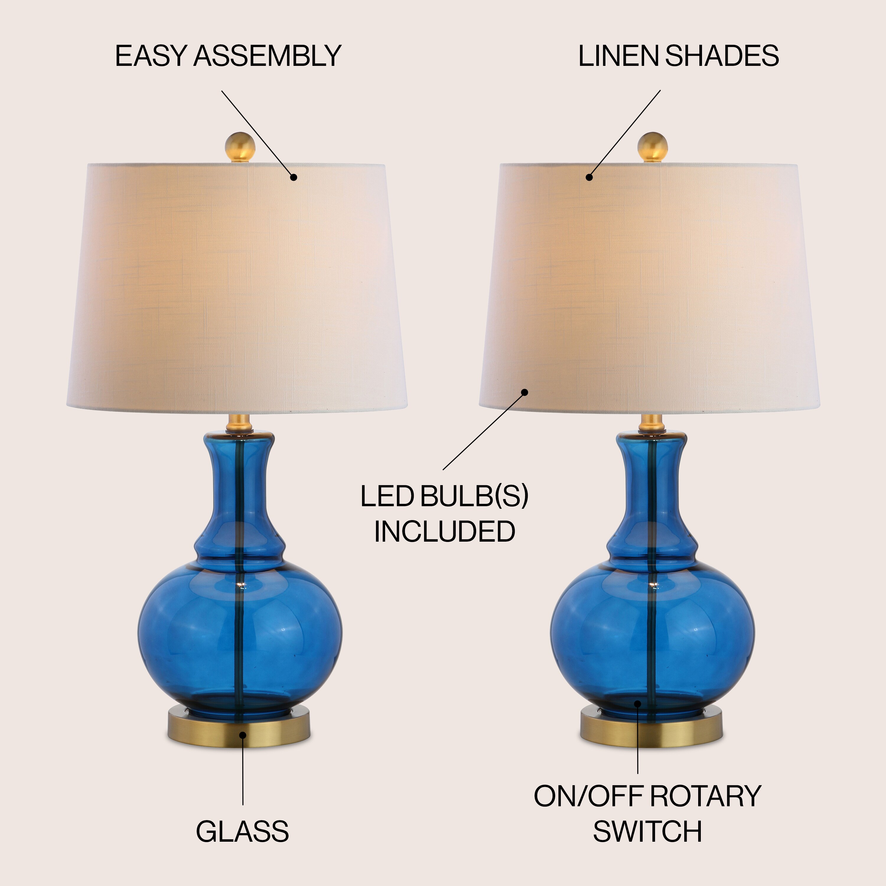 JONATHAN  Y JYL1068C-SET2 Table-Lamps - View #3
