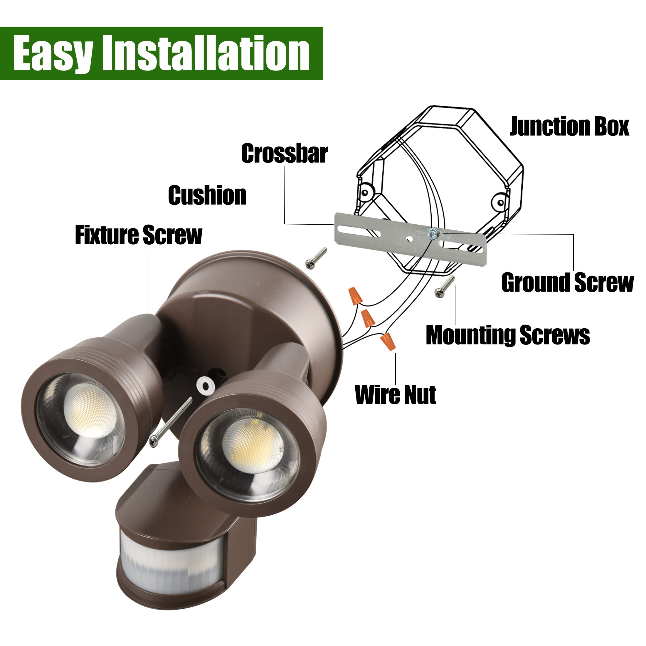 Green Watt FX-SEL008A-BROWN Motion-Activated-Floodlights - View #6