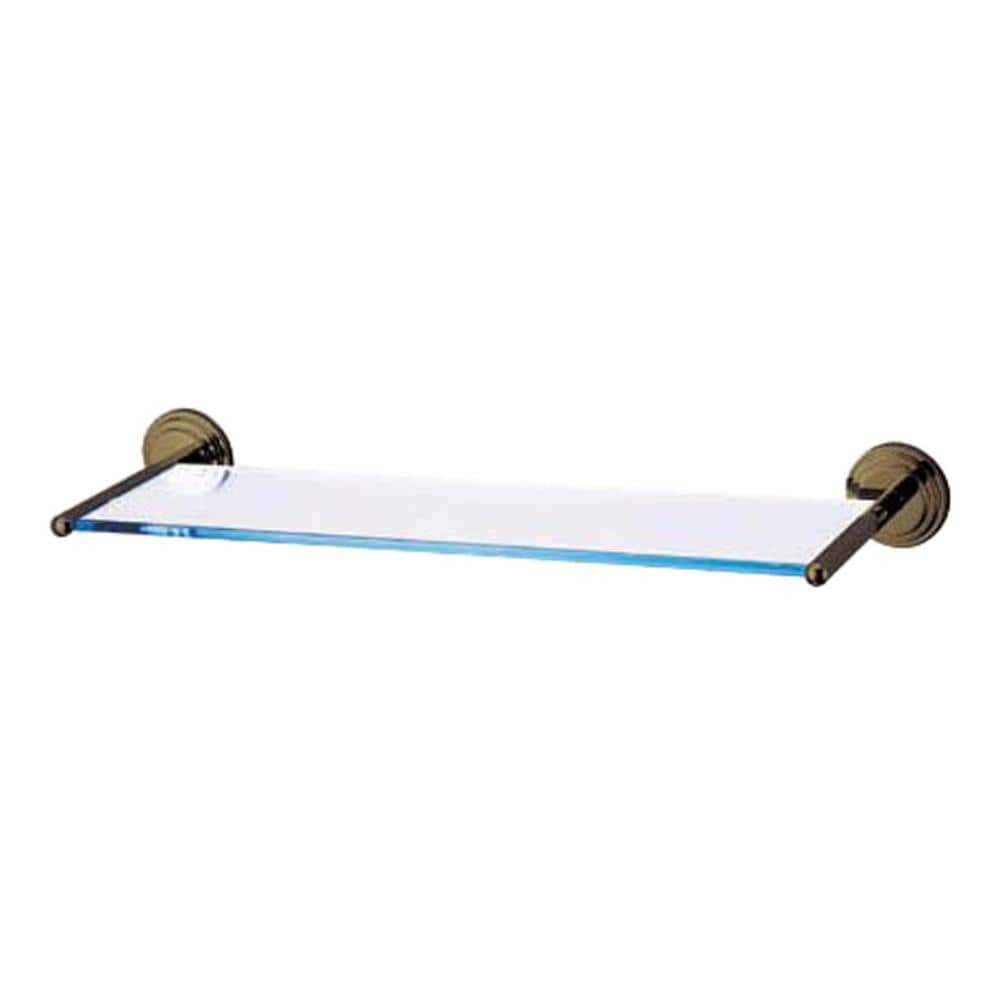 Elements of Design EBA2719ORB Milano Oil Rubbed Bronze 1-Tier Glass Wall Mount Bathroom Shelf (22.69-in x 6-in)