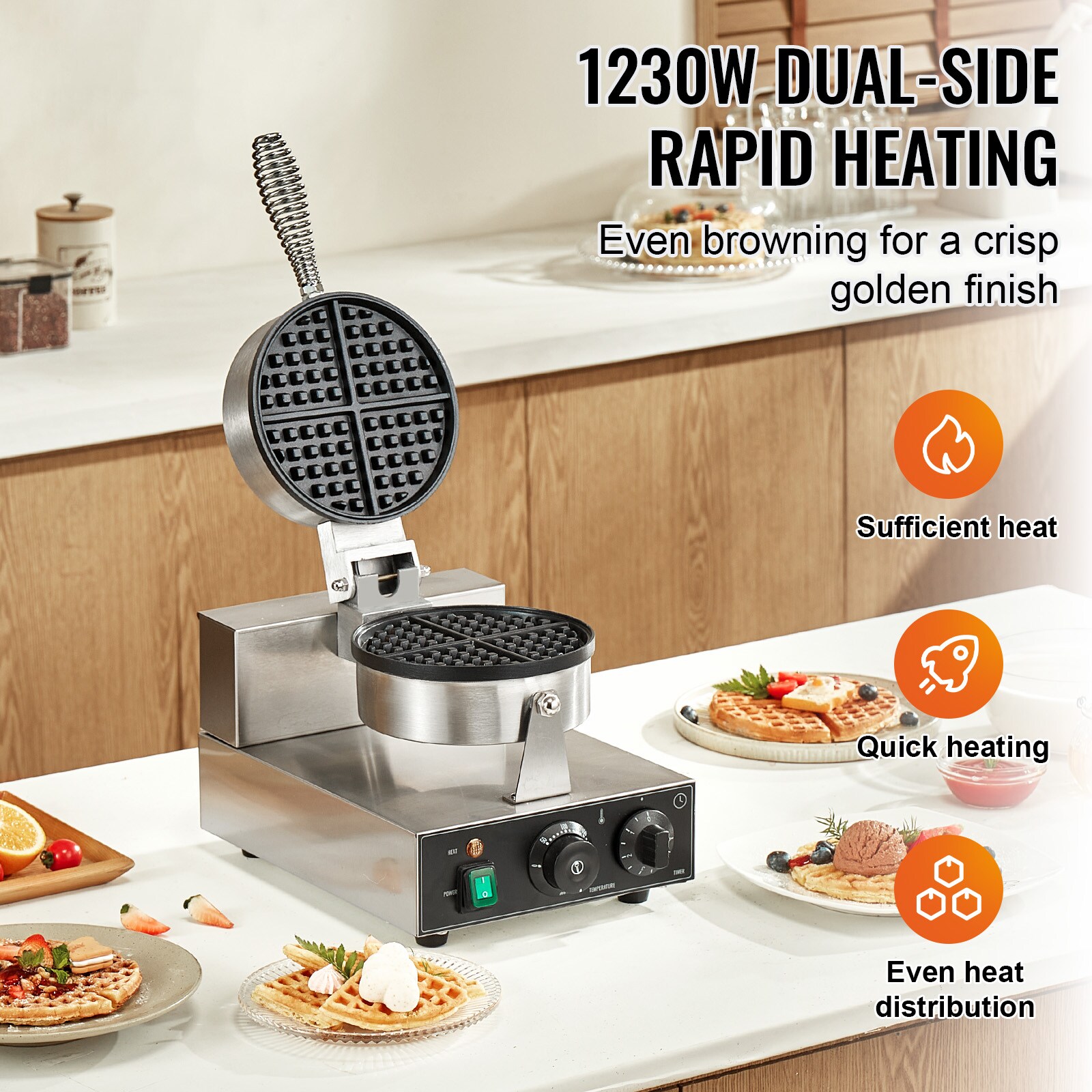 VEVOR SCSYBLSHFBJD11286V1 Waffle-Makers - View #2