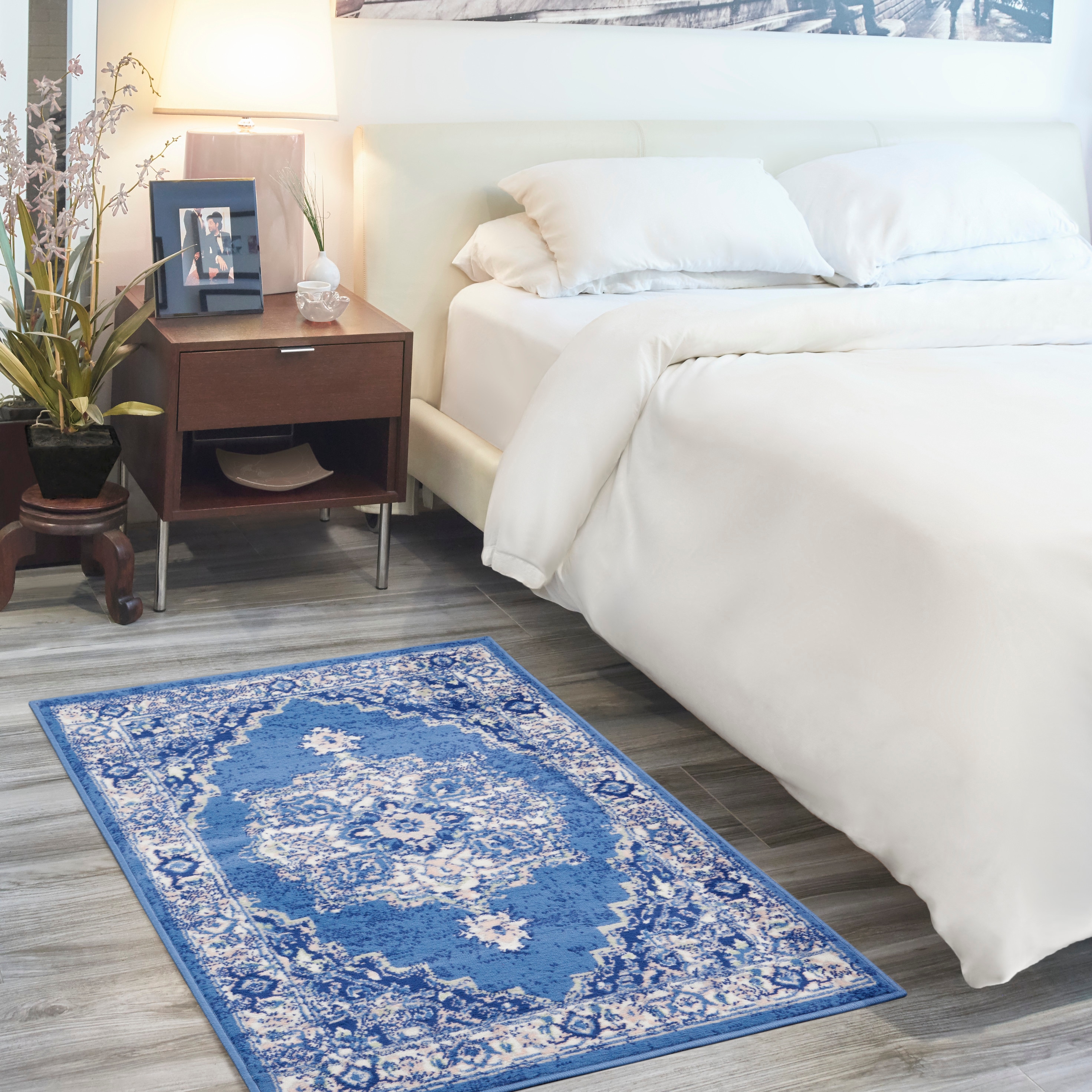 Nourison 99446831569 Whimsicle 3 x 5 (ft) Loomed Polypropylene Navy Rectangular Indoor Medallion Area rug