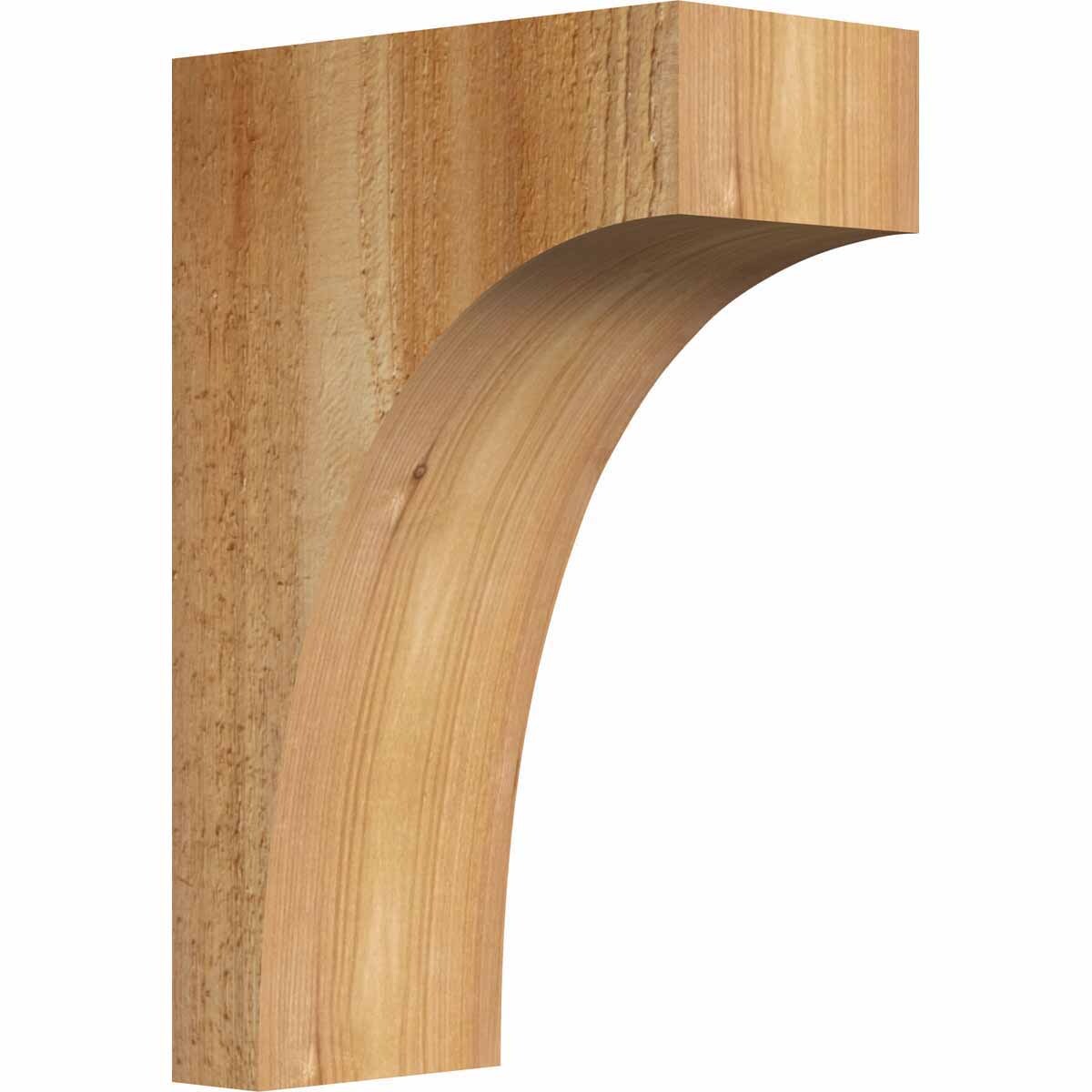 Ekena Millwork COR04X08X12HUN00RWR 4-in x 8-in x 12-in Huntington Unfinished Western red cedar Wood Paintable/Stainable Corbel