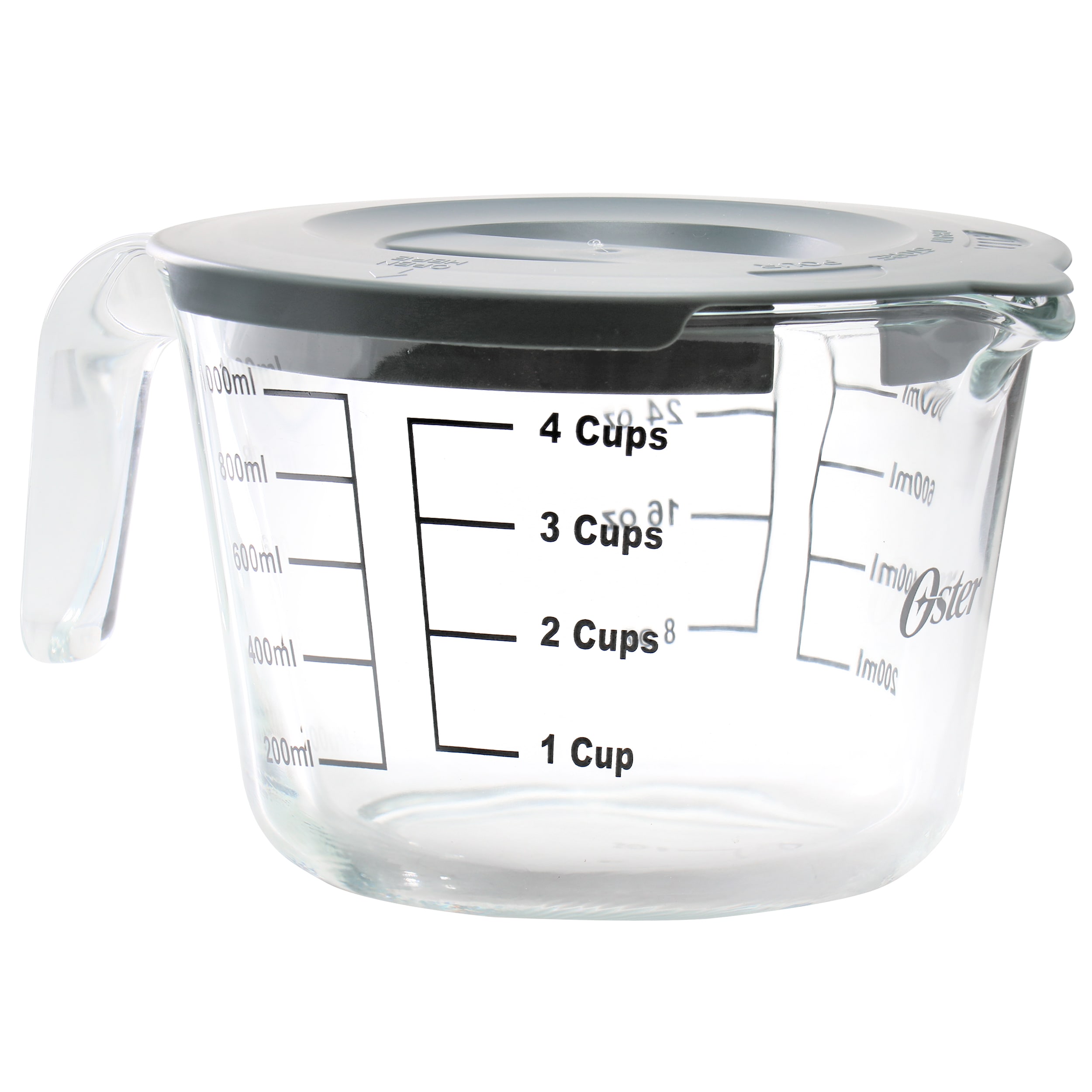 Oster  Coolidge 4 Cup Clear Glass Measuring Cup with Snap on Lid
