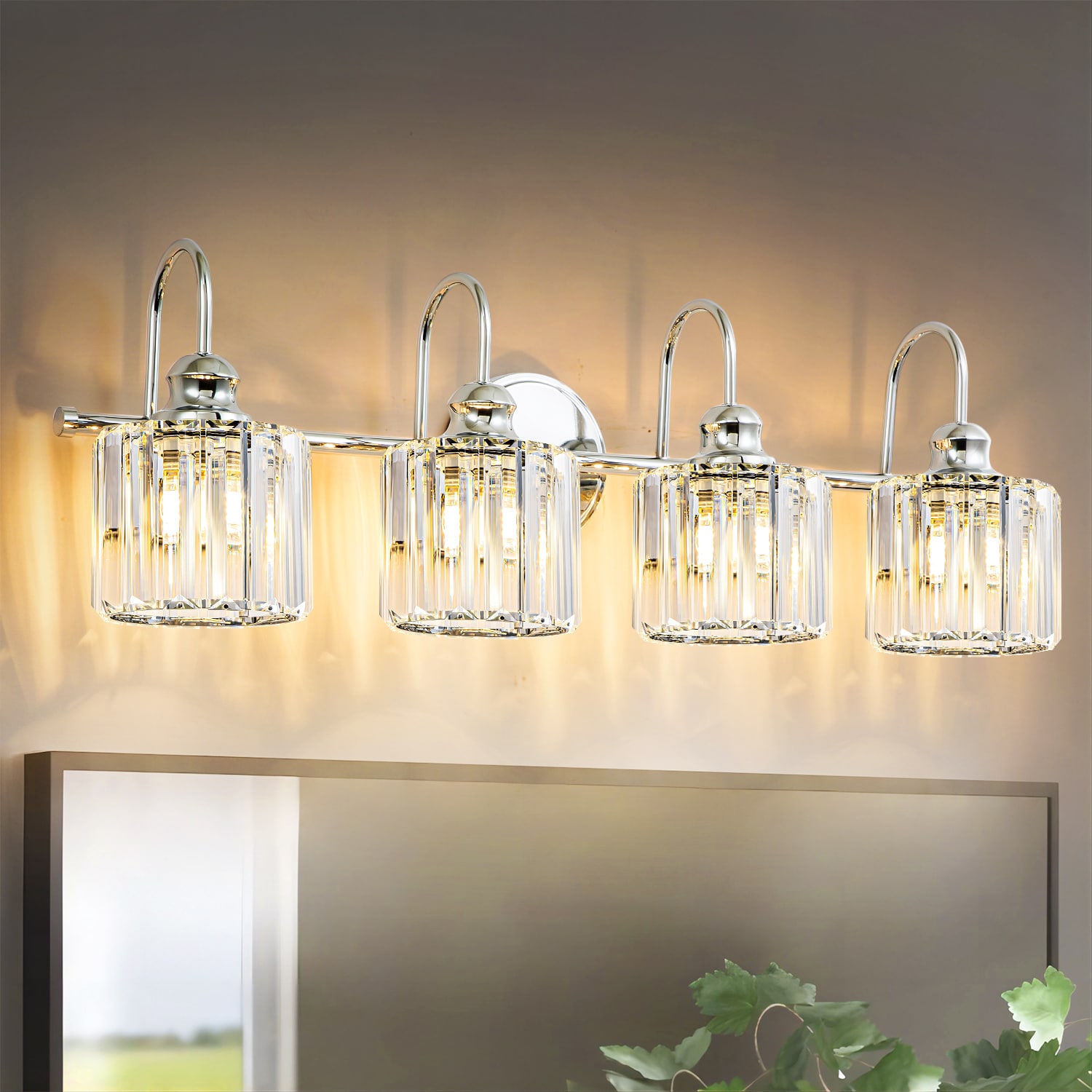 Rennnsan VL810141498 Katherine 29.5-in 4 -Light Chrome Modern/contemporary Vanity light