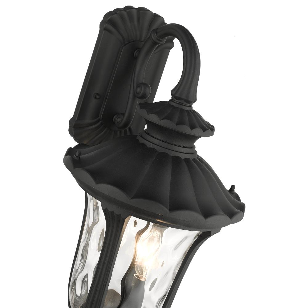 Livex Lighting Oxford 3-Light 22-in H Matte Black Outdoor