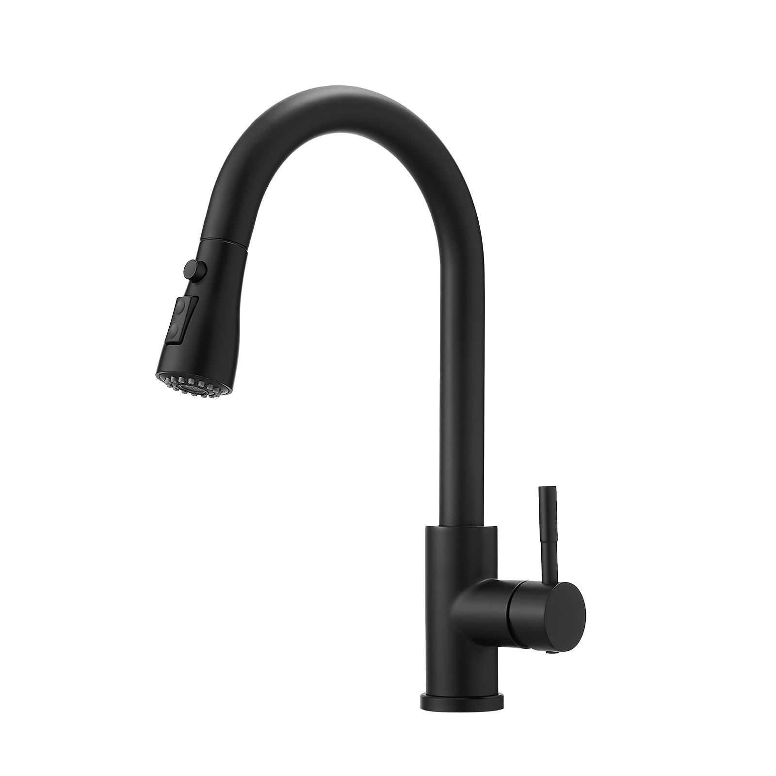 JUSHUA Kitchen Sink Faucet Black Kitchen Faucets with Pull out Sprayer Stainless Steel Kitchen Faucet