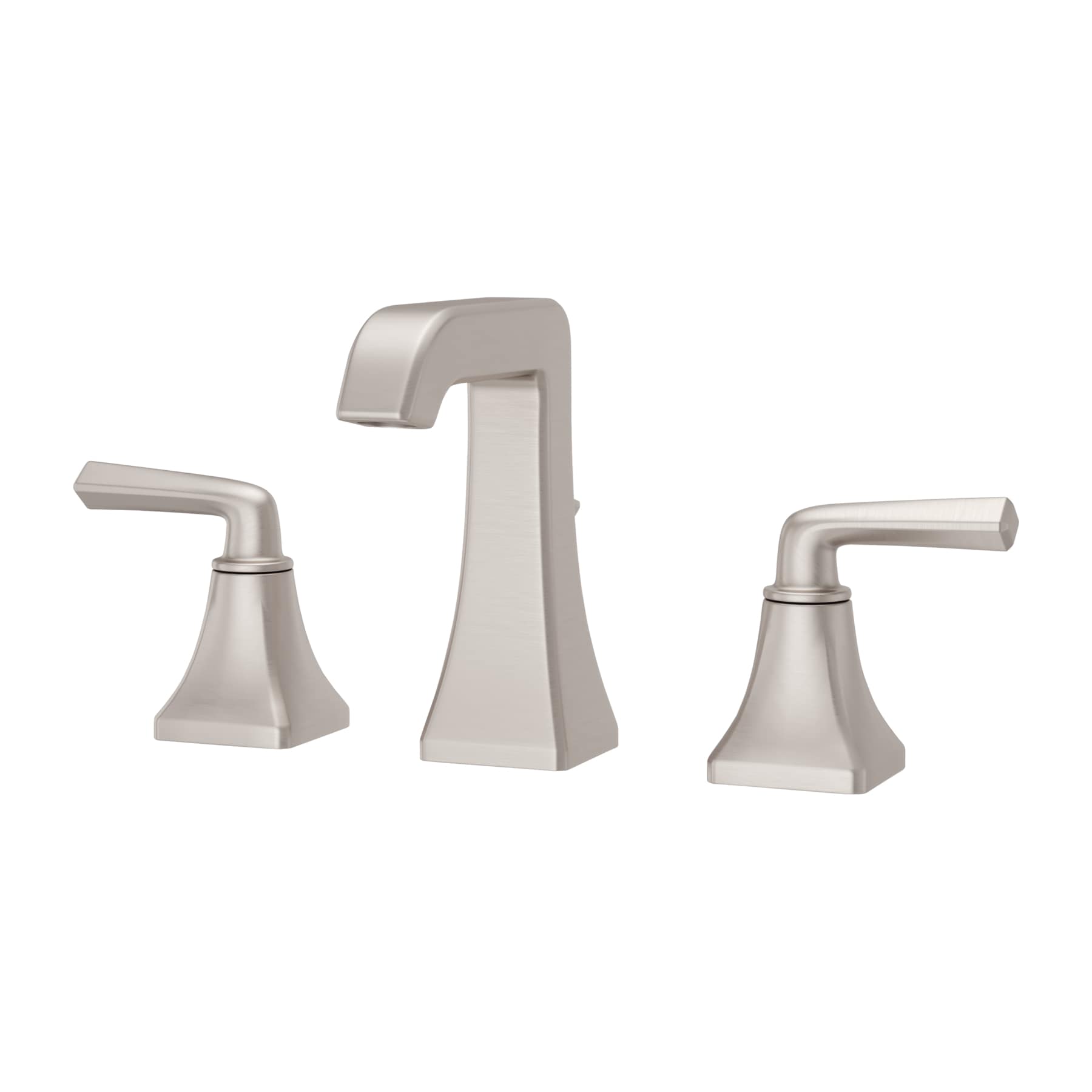 Pfister LG49-FE0K Park Avenue Brushed Nickel Widespread 2-handle WaterSense Mid-arc Residential Handle Bathroom Sink Faucet with Drain