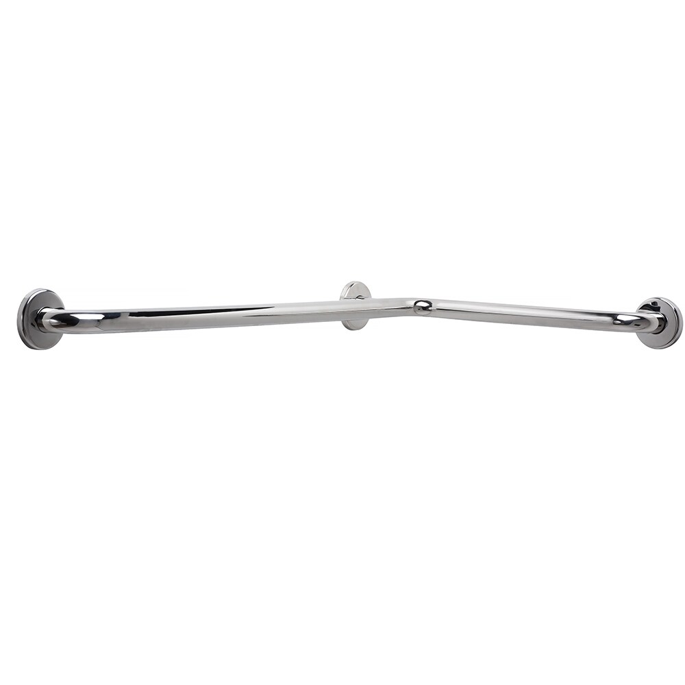 CSI Bathware BAR-HA3030-TW-125-PO Horizontal Angle 30-in Polished Stainless Wall Mount ADA Compliant Grab Bar (500-lb Weight Capacity)