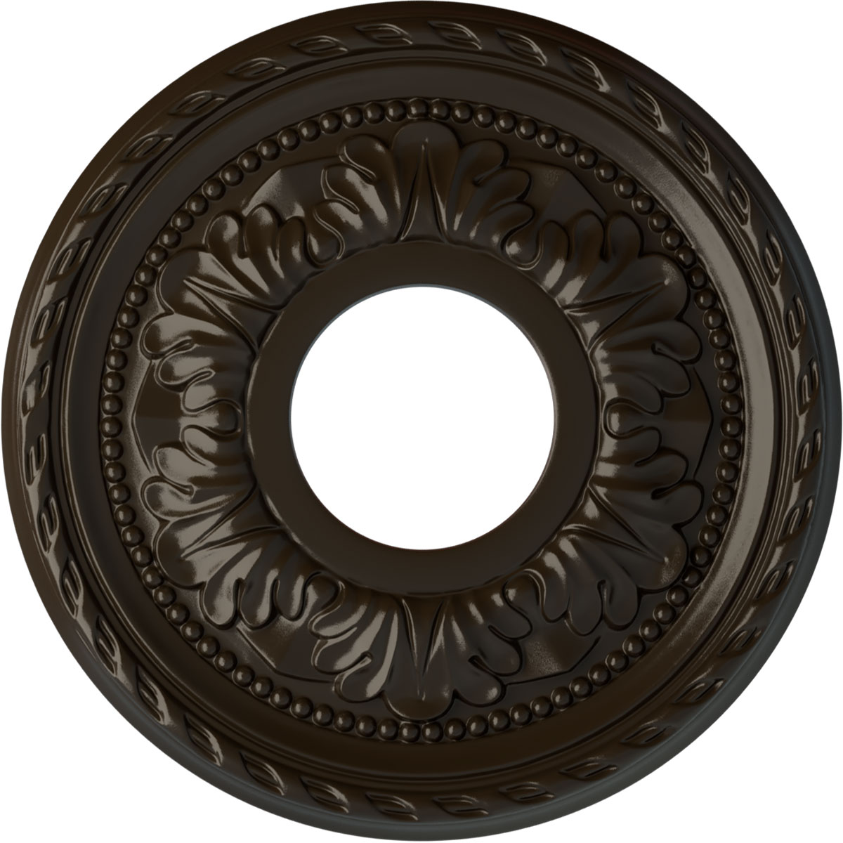 Ekena Millwork CM11PMSHF Palmetto 11.375-in W x 11.375-in L Painted Stone Hearth Polyurethane Whole Ceiling Medallion