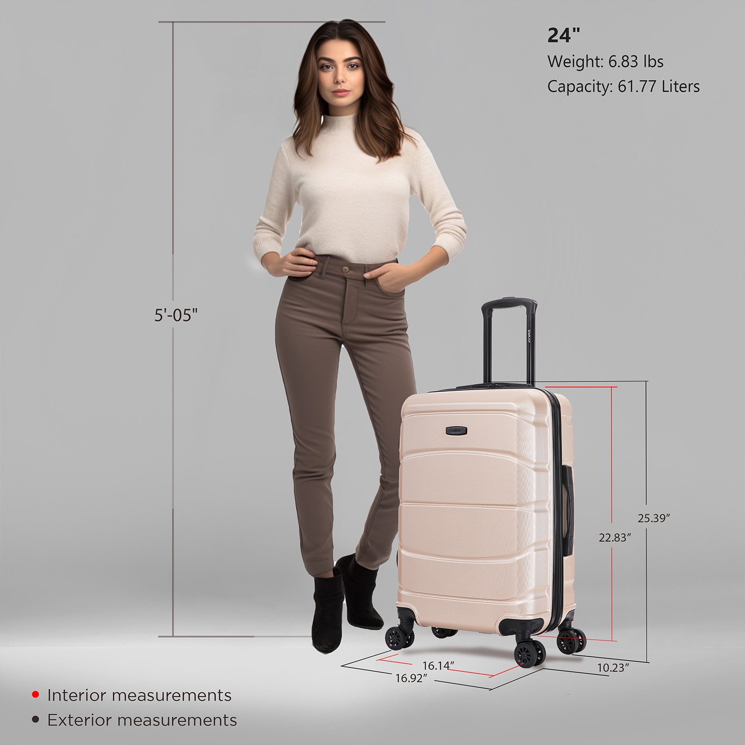 DUKAP DKSEN00M-CHA Luggage-And-Luggage-Sets - View #7