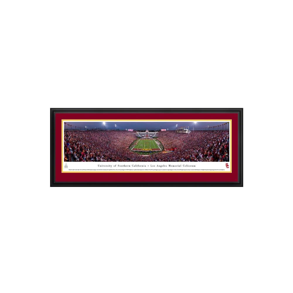 Blakeway Panoramas USC3D USC Trojans Usc Trojans James Blakeway Black Metal Framed 18-in H x 44-in W Sports Paper Print