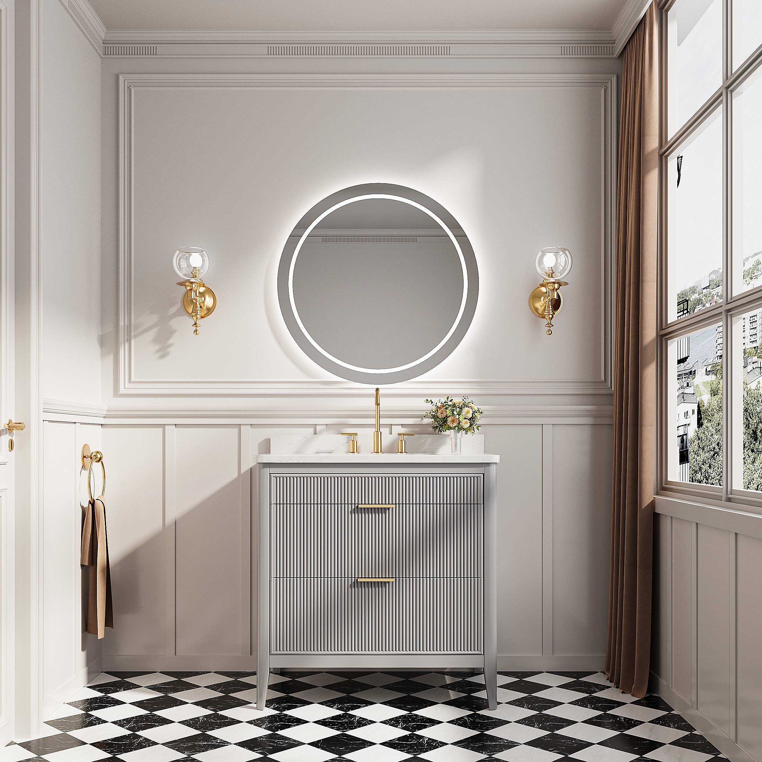 WELLFOR WA-MBF-8448 Bath-Vanity-Combo - View #3