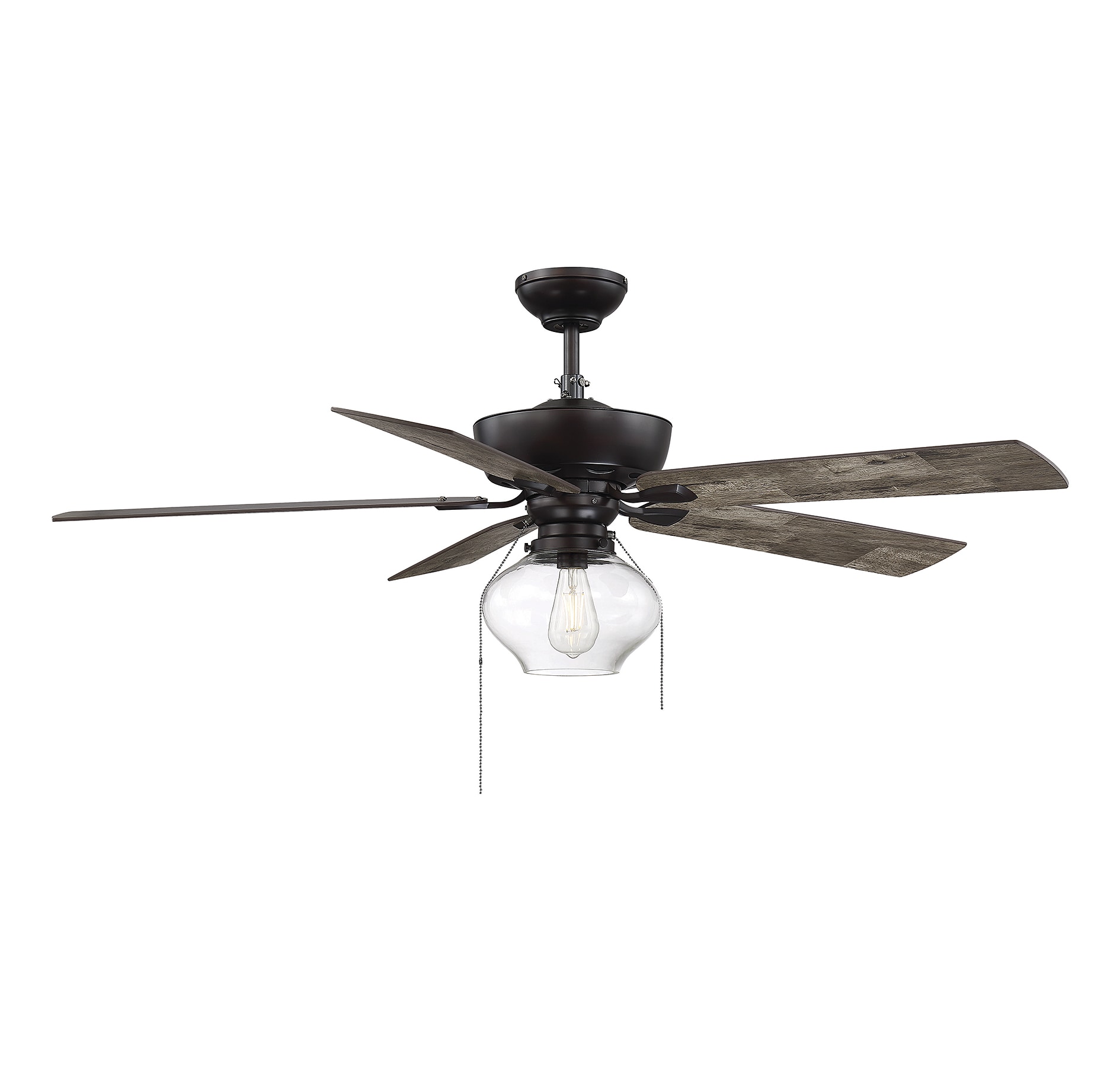 Meridian Lite Trends M2009ORB Meridian 52-in Oil Rubbed Bronze with Chestnut/ Rubberwood Blades Ceiling Fan With Light ( 5 -Blade )