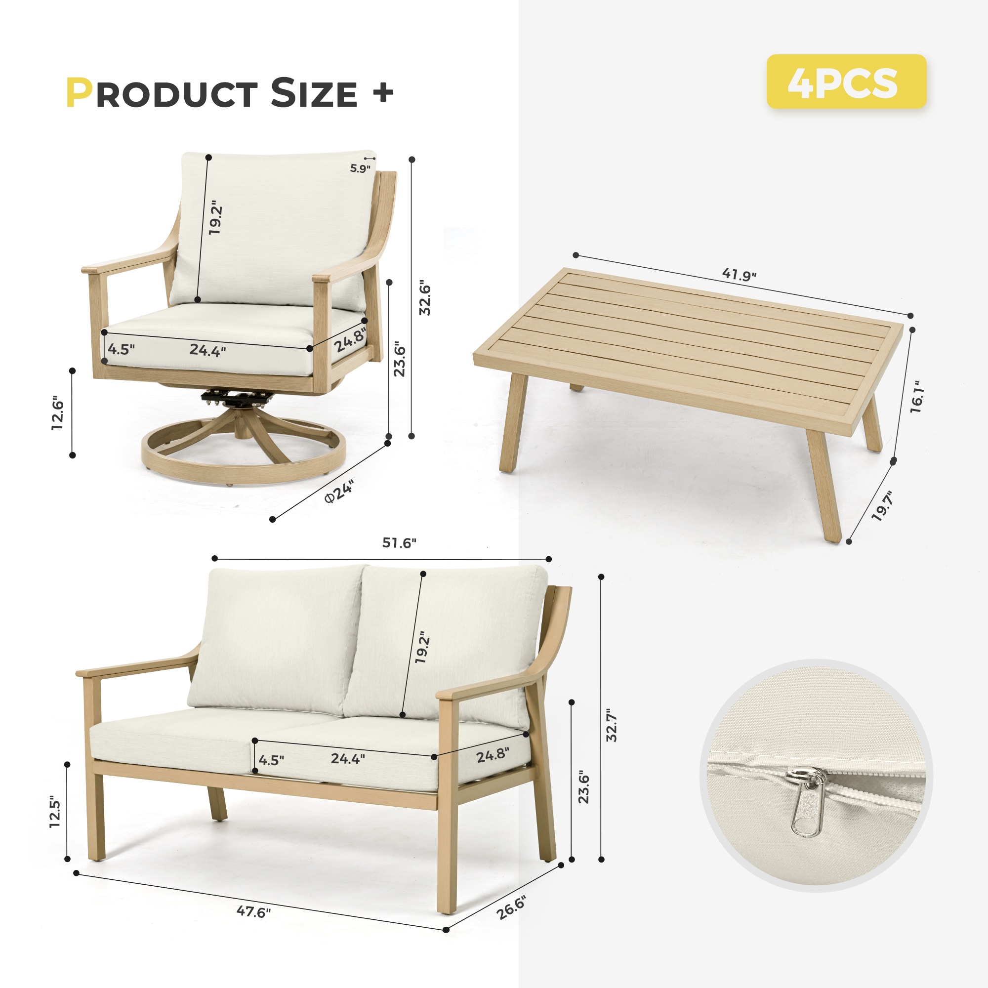  CP-SF4-MM-D3-WL2 Patio-Conversation-Sets - View #2