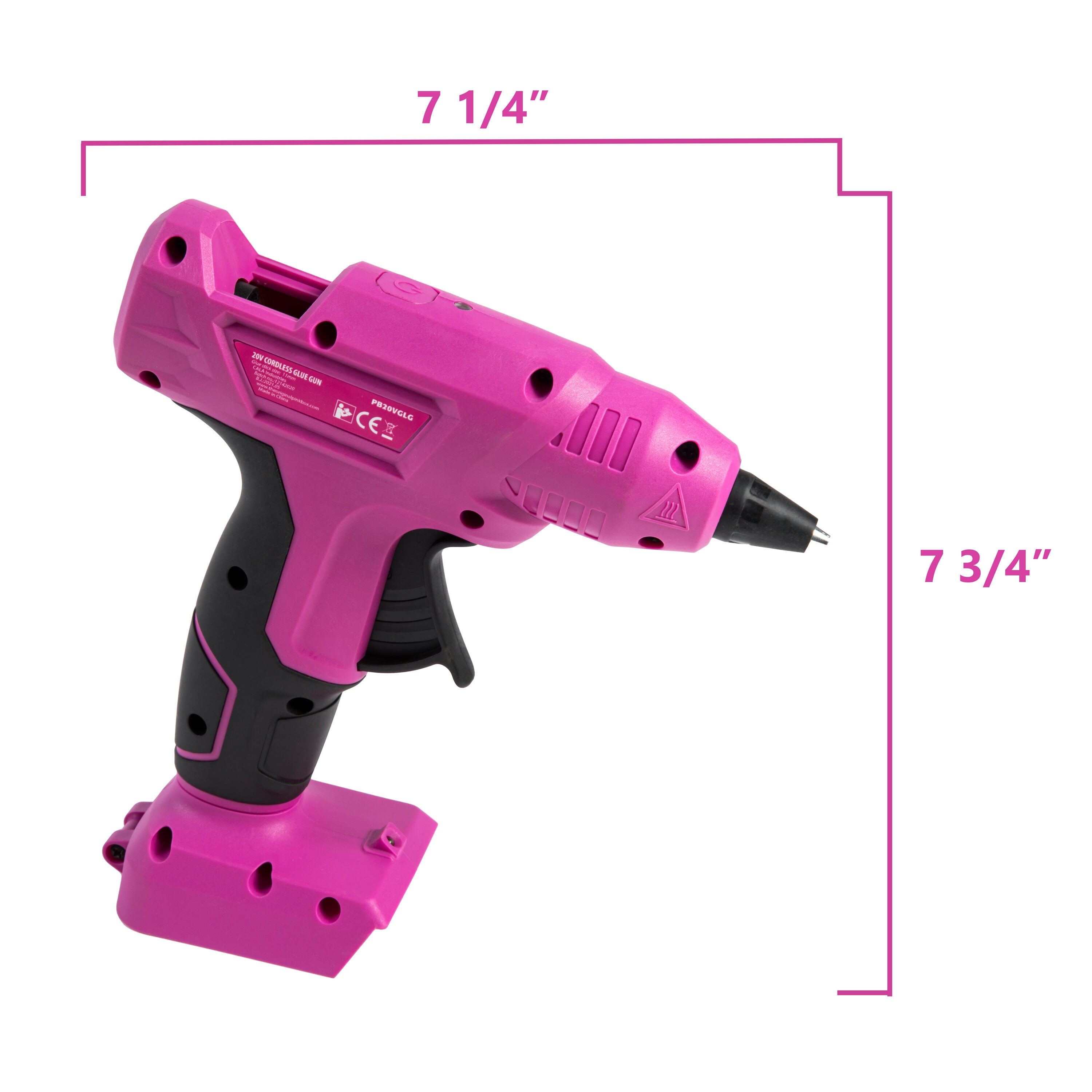 Pink Power Pink Corded Dual Temp Hot Glue Gun Kit with 20 Premium Full Size Glue  Sticks for Crafting 