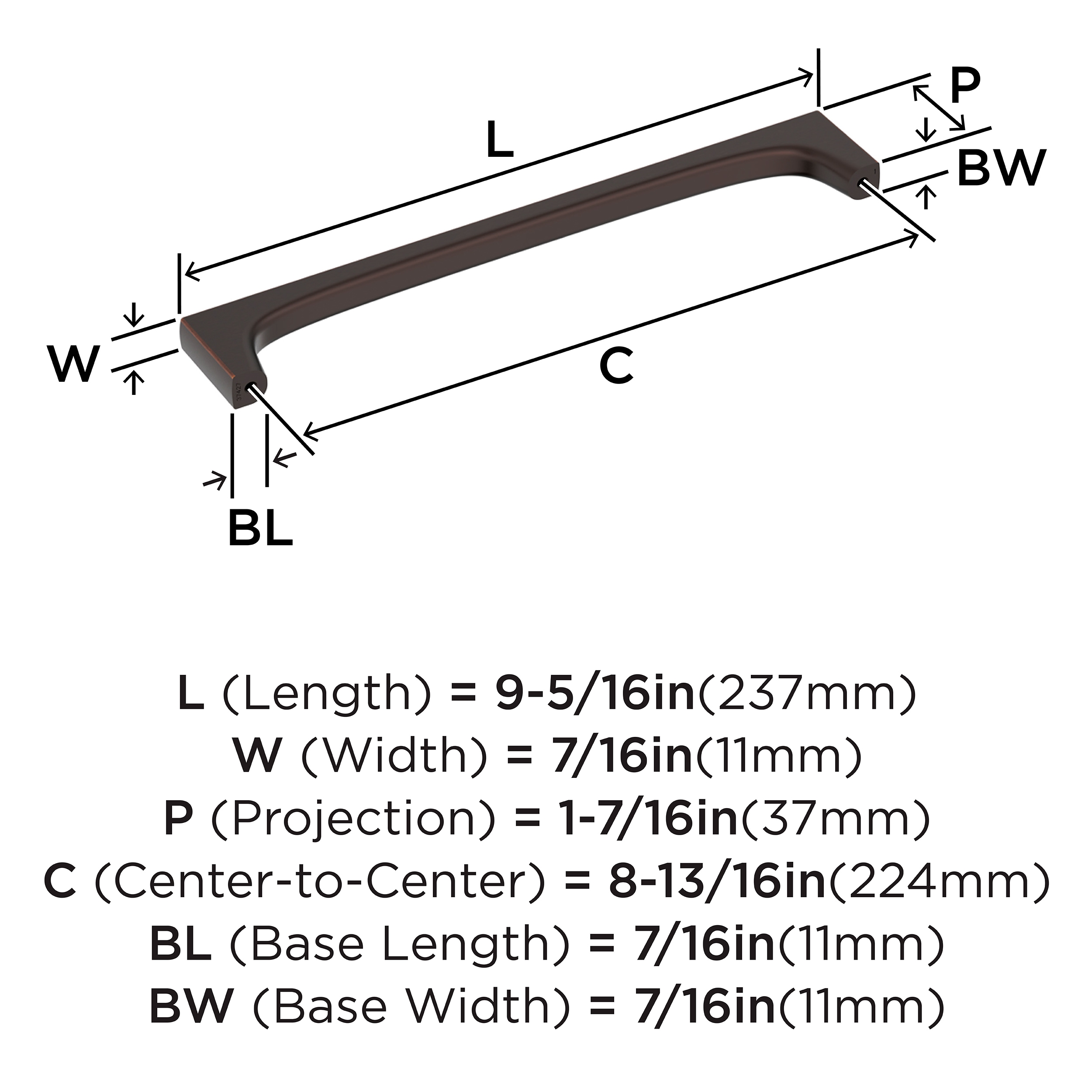 Amerock BP37427ORB Cabinet-Pulls - View #4