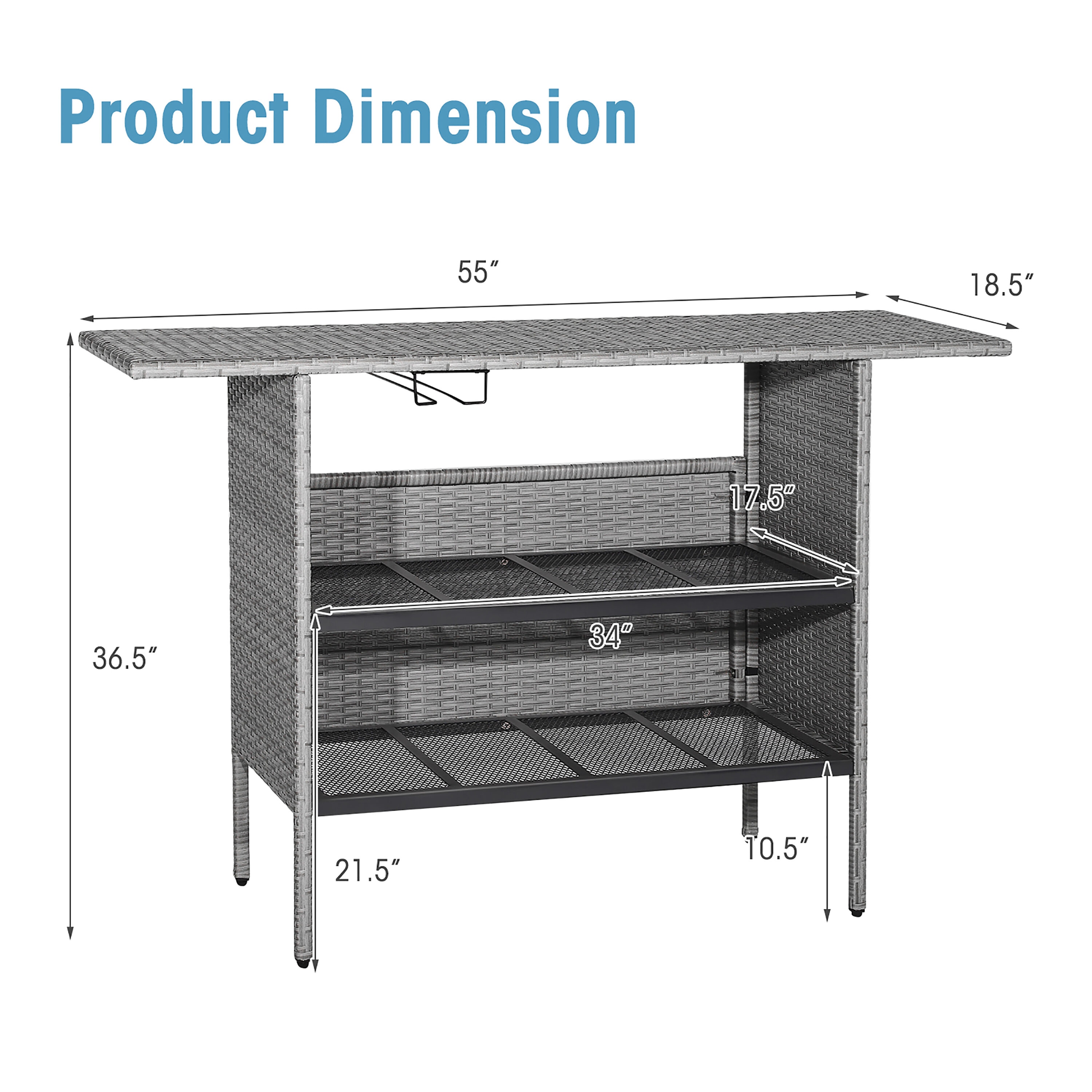 Costway HW70677 Patio-Bars - View #7