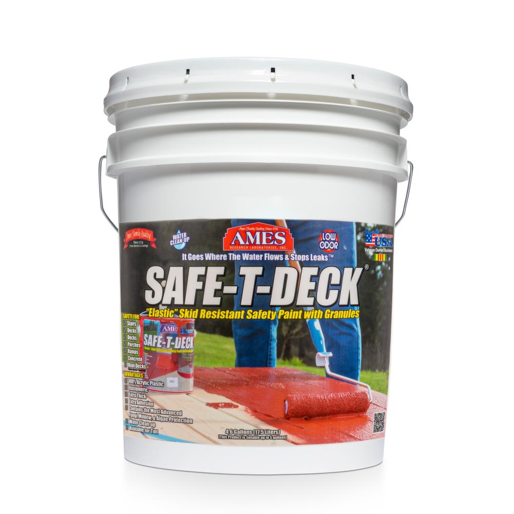 Ames Research Laboratories Inc Safe T Deck Brown Semi Gloss Exterior Anti Skid Porch And Floor Paint 5 Gallon In The Porch Floor Paint Department At Lowes Com